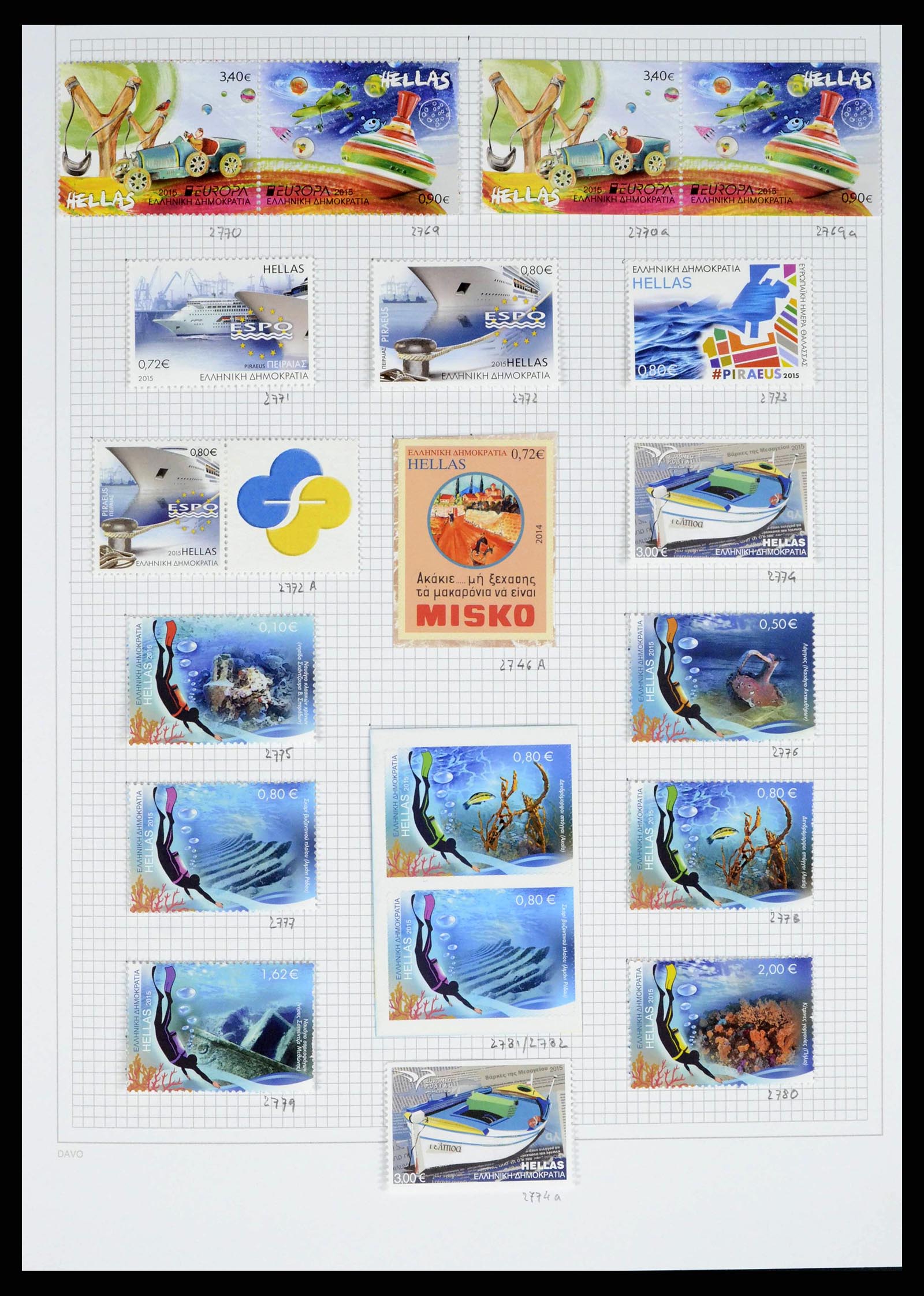 38144 0212 - Postzegelverzameling 38144 Griekenland 1865-2017.