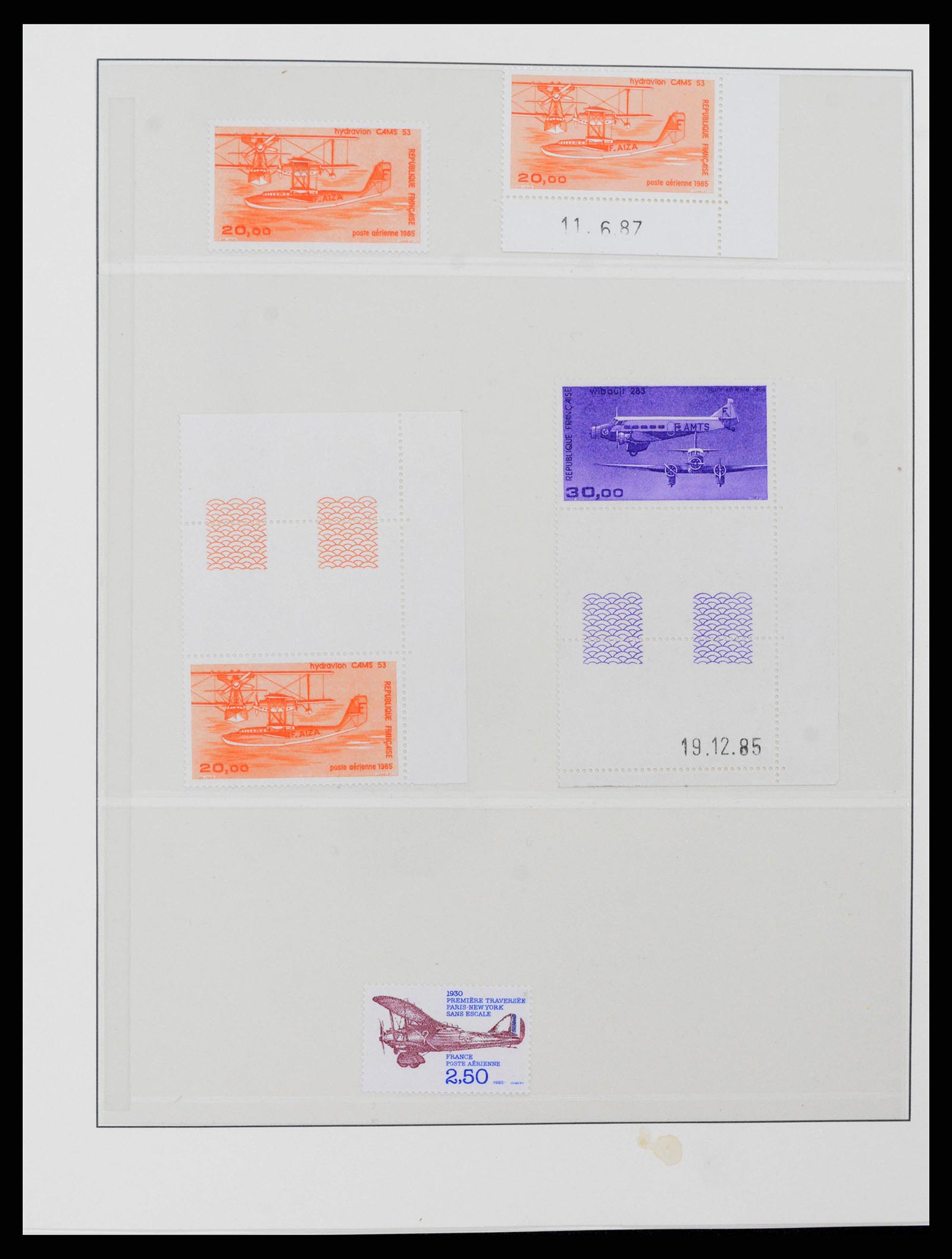 38145 0004 - Stamp collection 38145 France and colonies airmail 1930-2000.