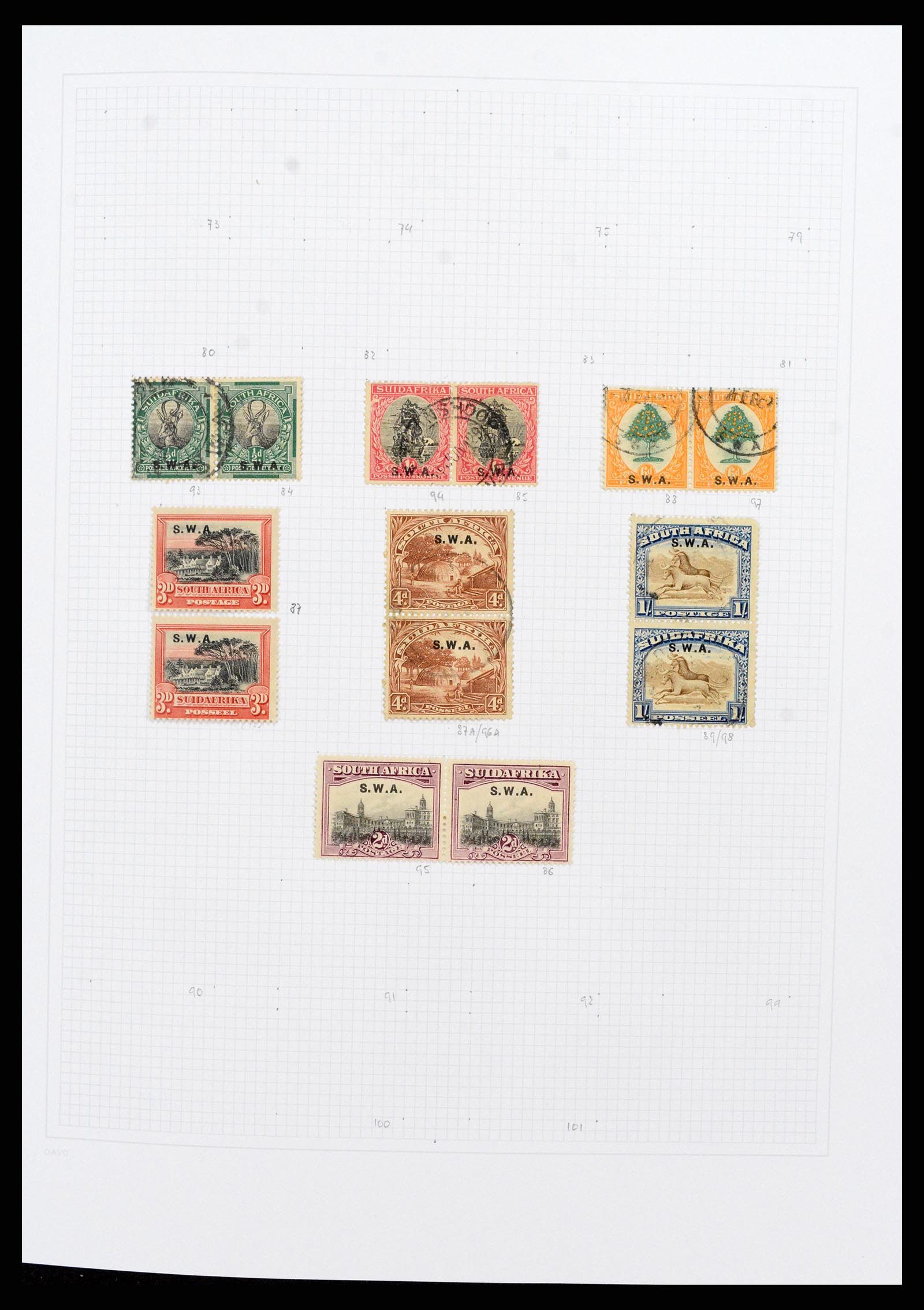 38147 0003 - Postzegelverzameling 38147 Zuid West Afrika 1923-2016.