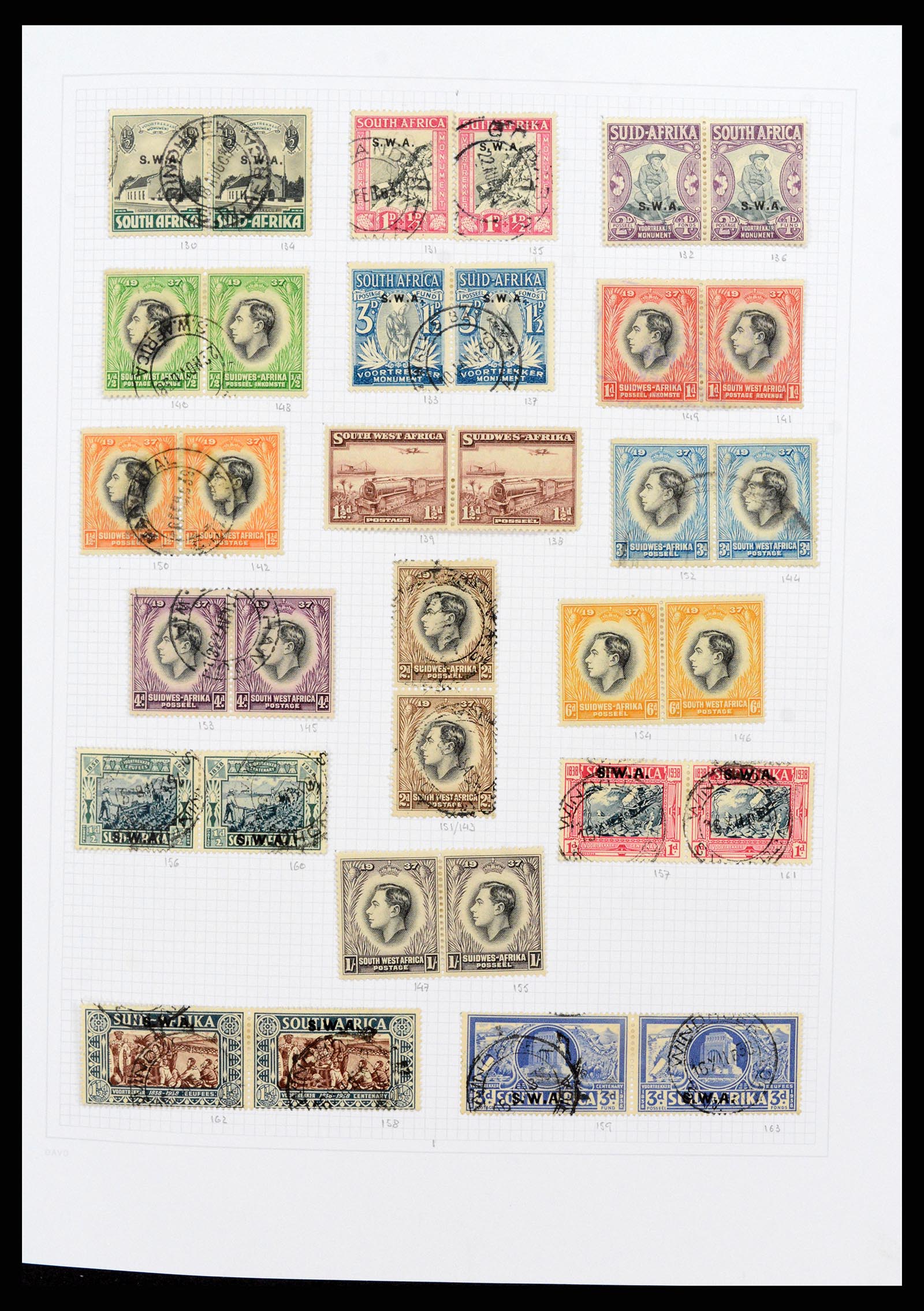 38147 0005 - Postzegelverzameling 38147 Zuid West Afrika 1923-2016.