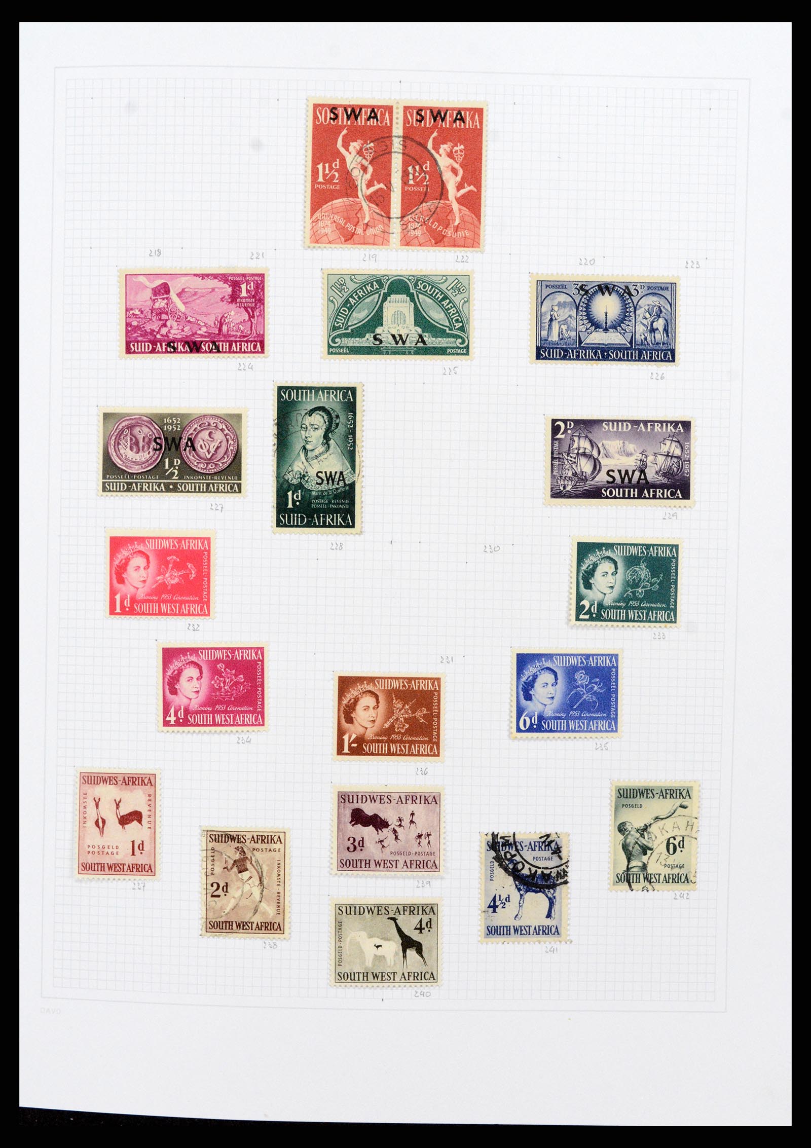 38147 0008 - Postzegelverzameling 38147 Zuid West Afrika 1923-2016.