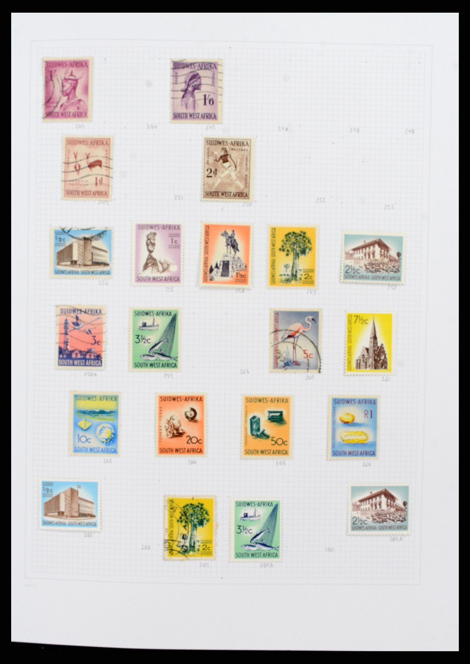 38147 0009 - Postzegelverzameling 38147 Zuid West Afrika 1923-2016.