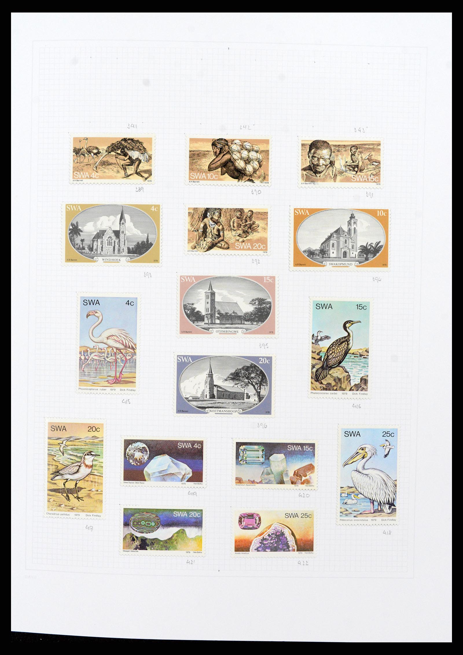 38147 0015 - Postzegelverzameling 38147 Zuid West Afrika 1923-2016.