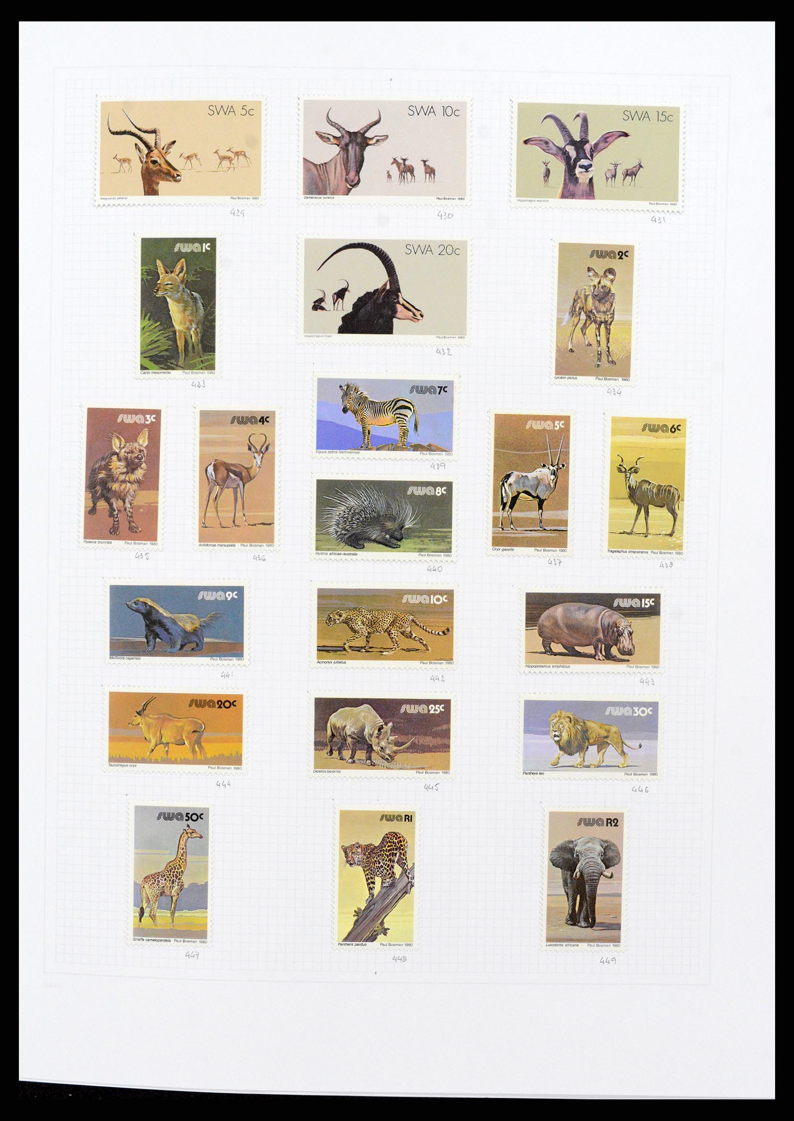38147 0017 - Postzegelverzameling 38147 Zuid West Afrika 1923-2016.