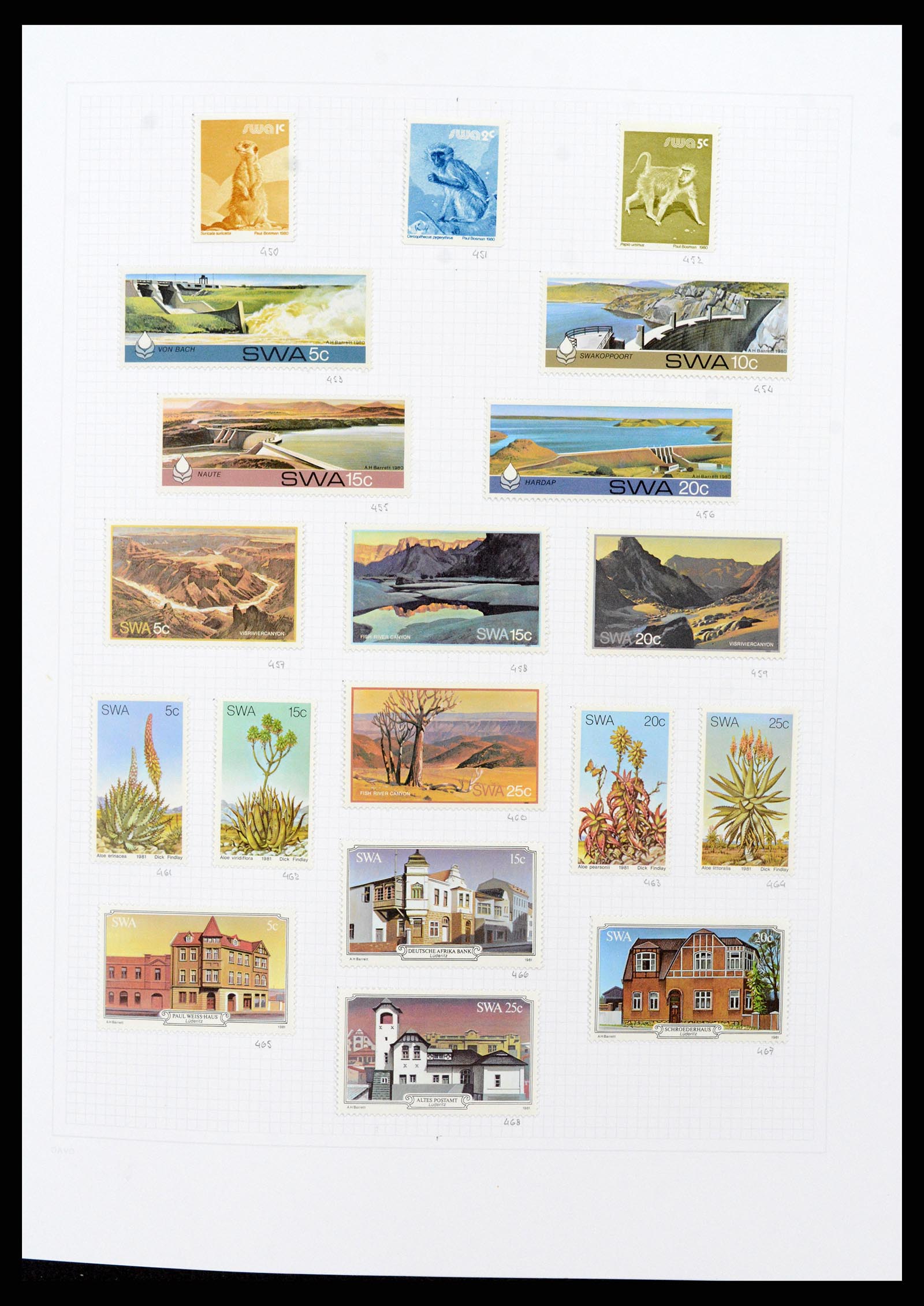 38147 0018 - Postzegelverzameling 38147 Zuid West Afrika 1923-2016.