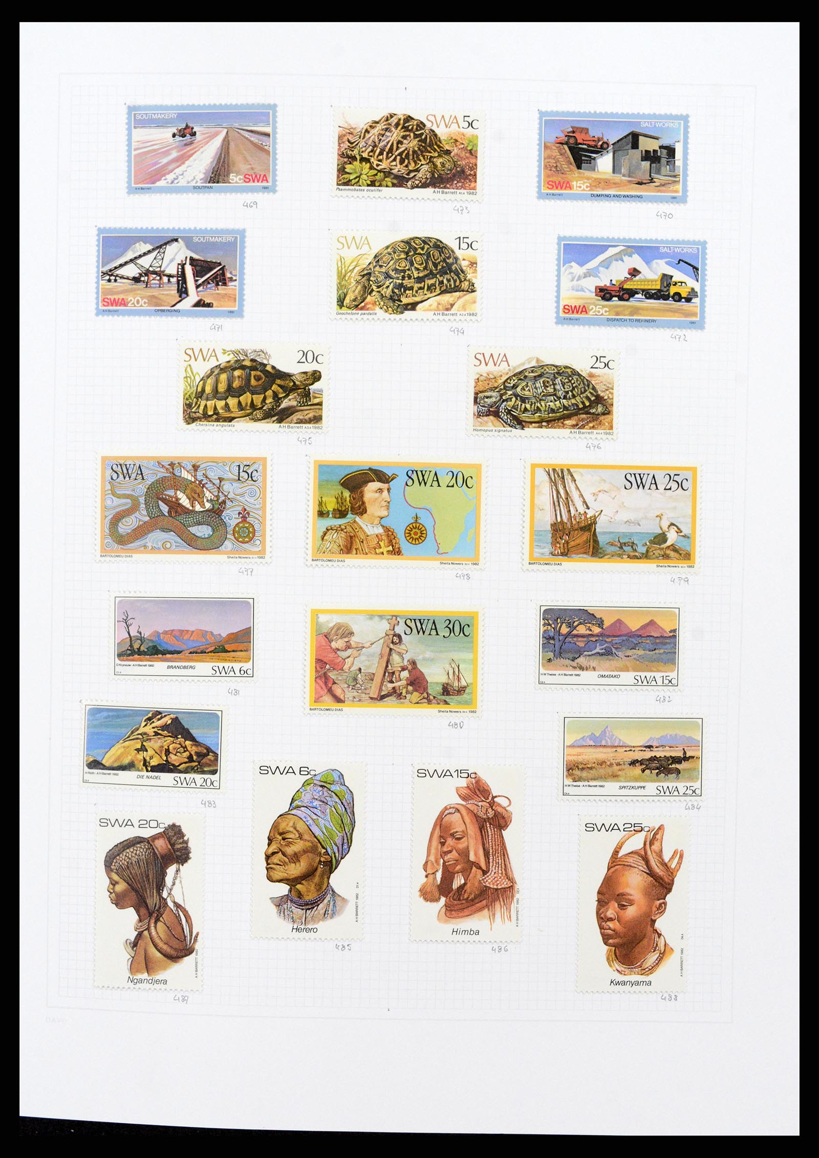38147 0019 - Postzegelverzameling 38147 Zuid West Afrika 1923-2016.