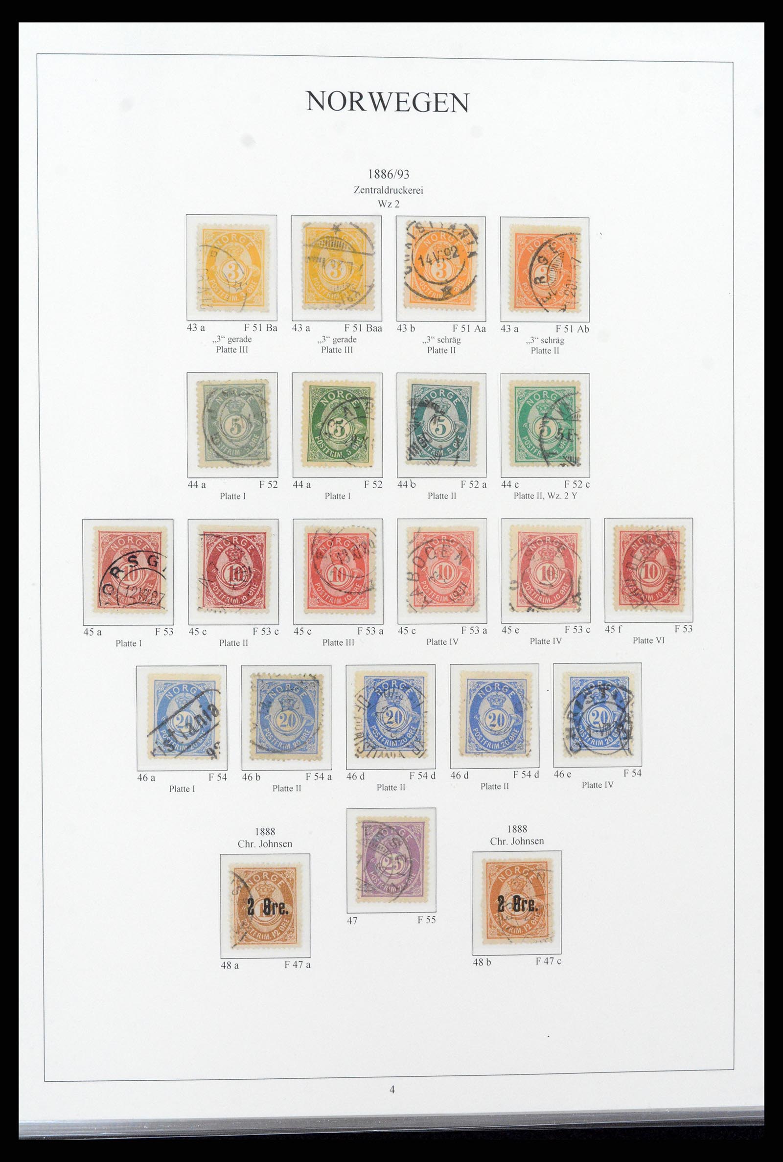 38148 0004 - Stamp collection 38148 Norway 1855-1980.