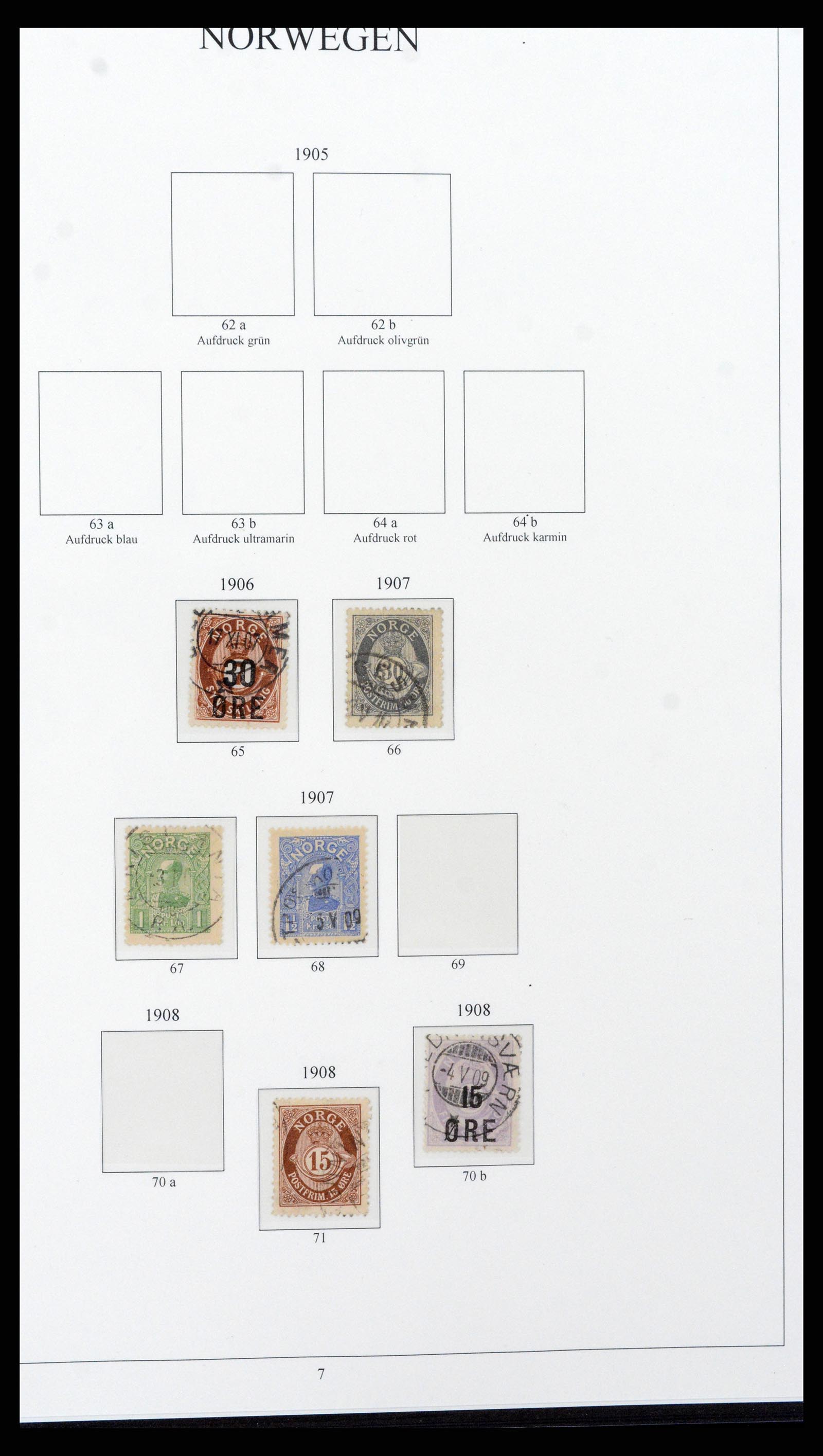 38148 0007 - Stamp collection 38148 Norway 1855-1980.