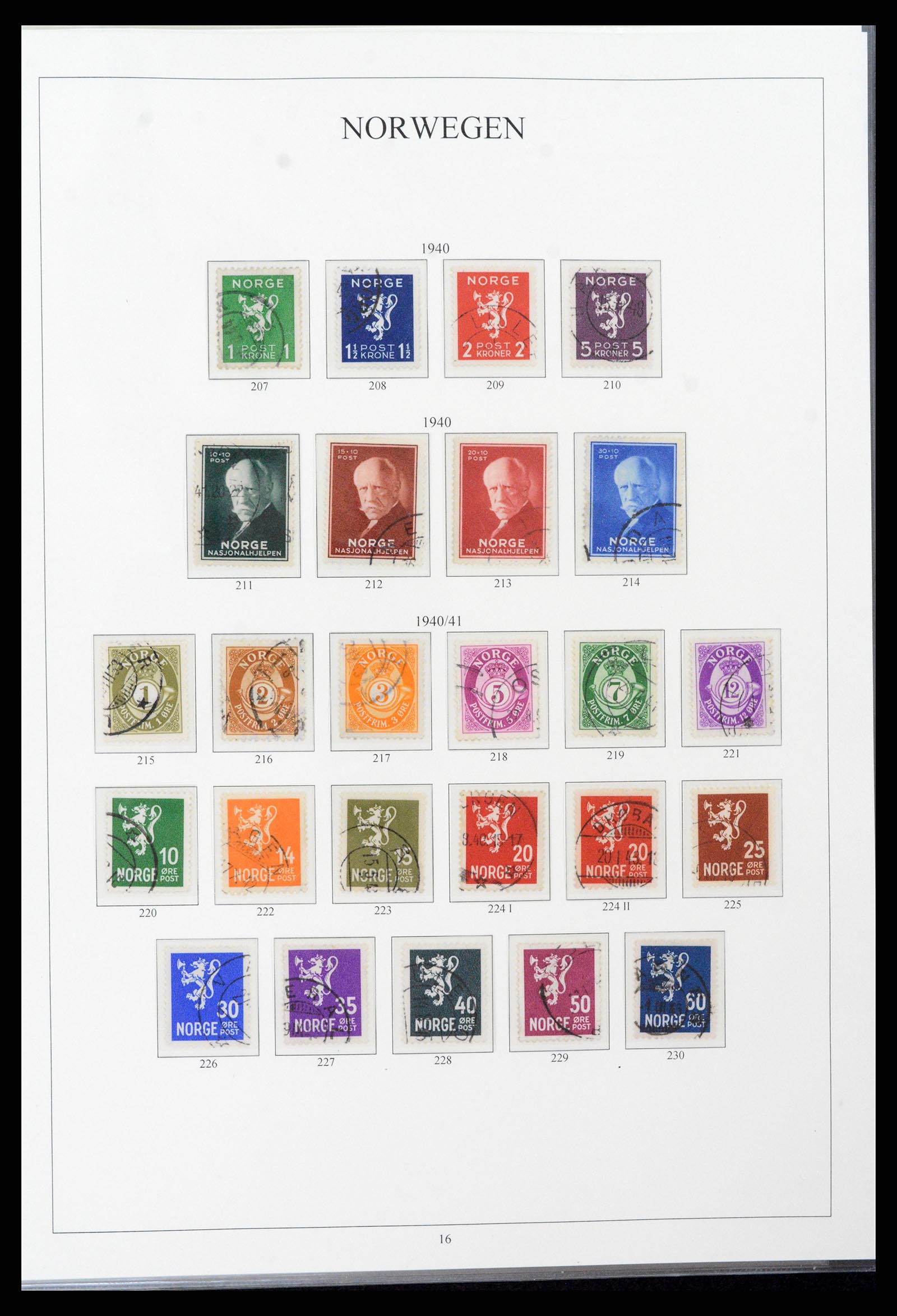 38148 0016 - Stamp collection 38148 Norway 1855-1980.