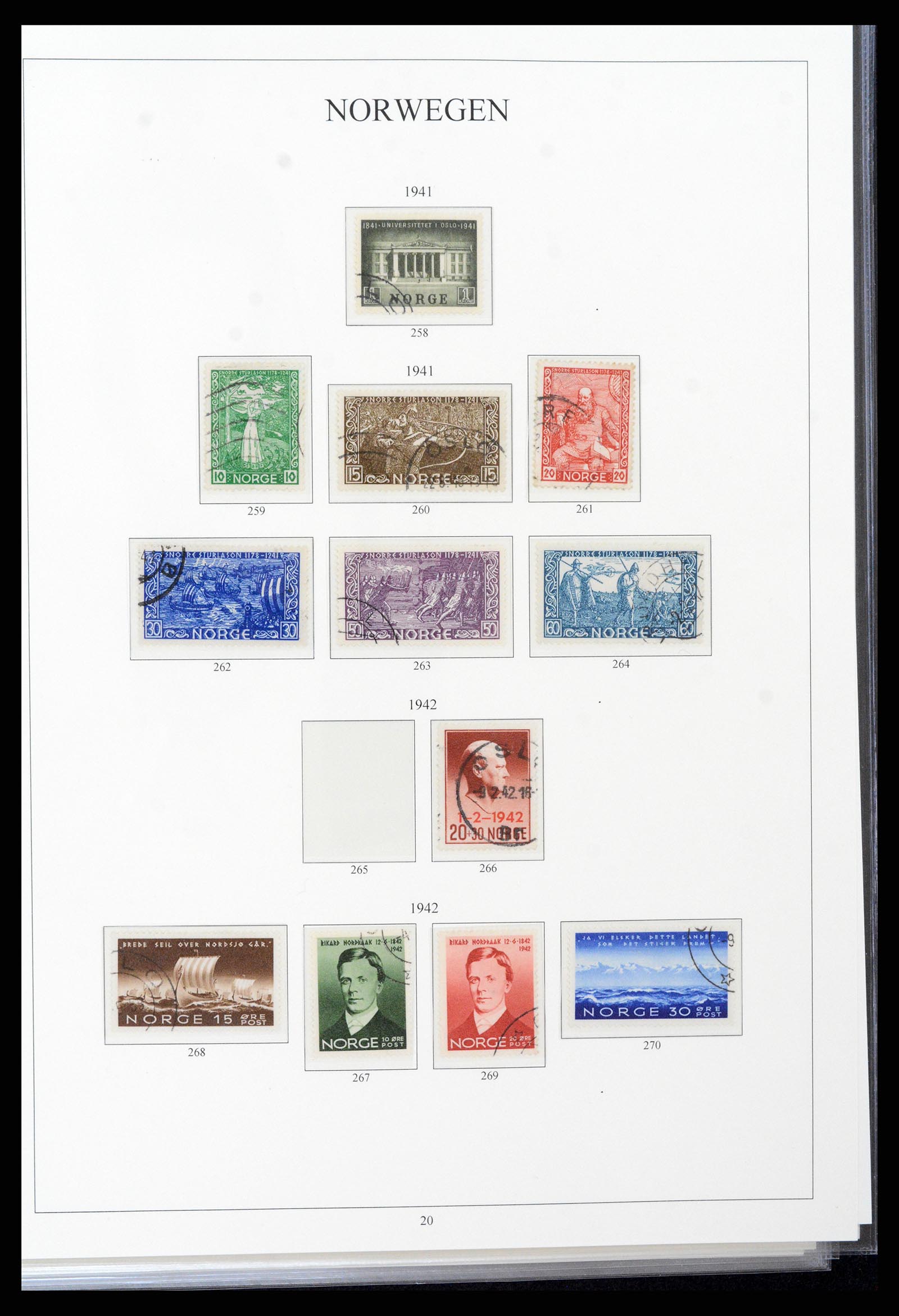 38148 0020 - Stamp collection 38148 Norway 1855-1980.