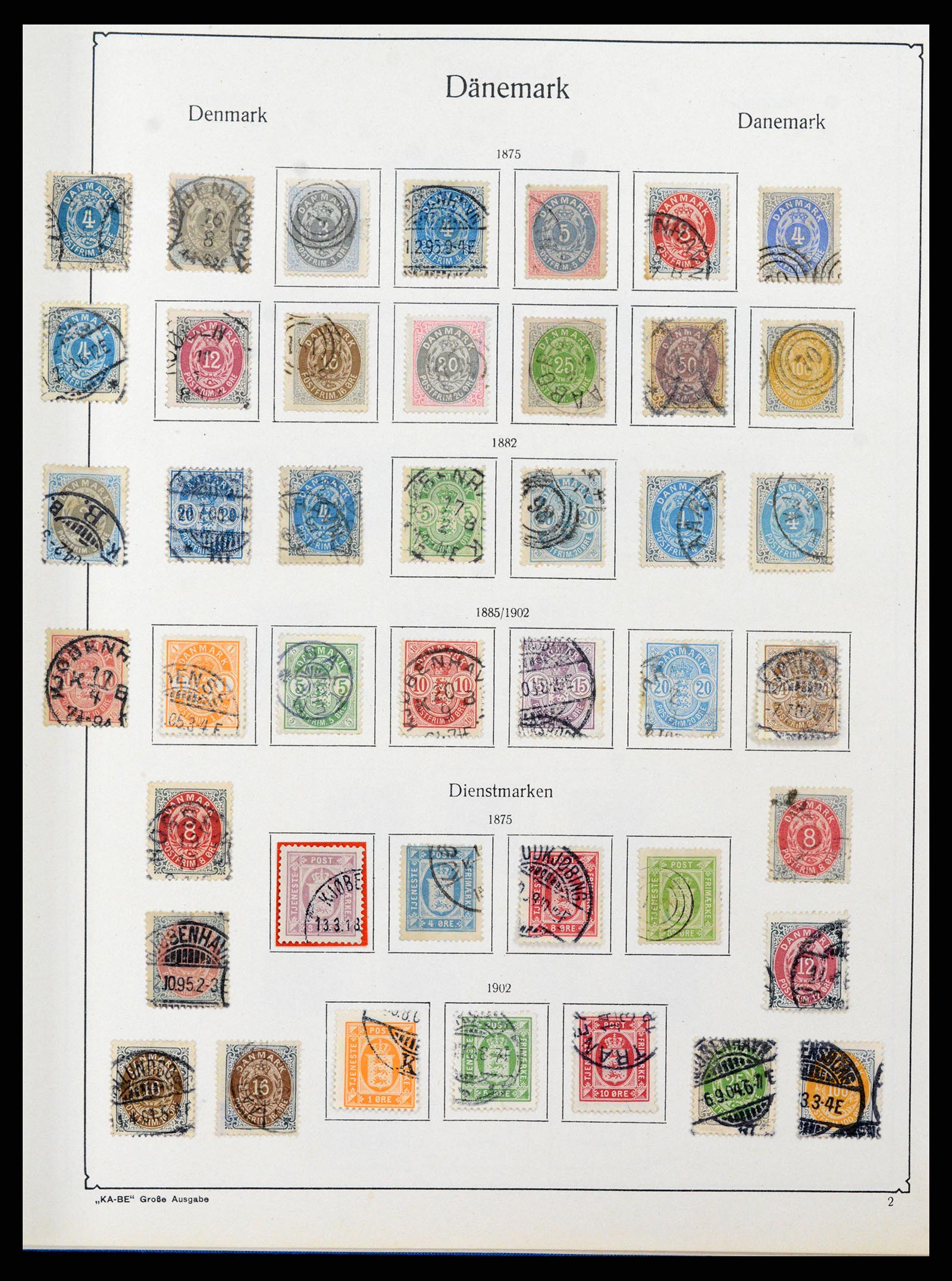 38149 0002 - Postzegelverzameling 38149 Denemarken 1853-1973.