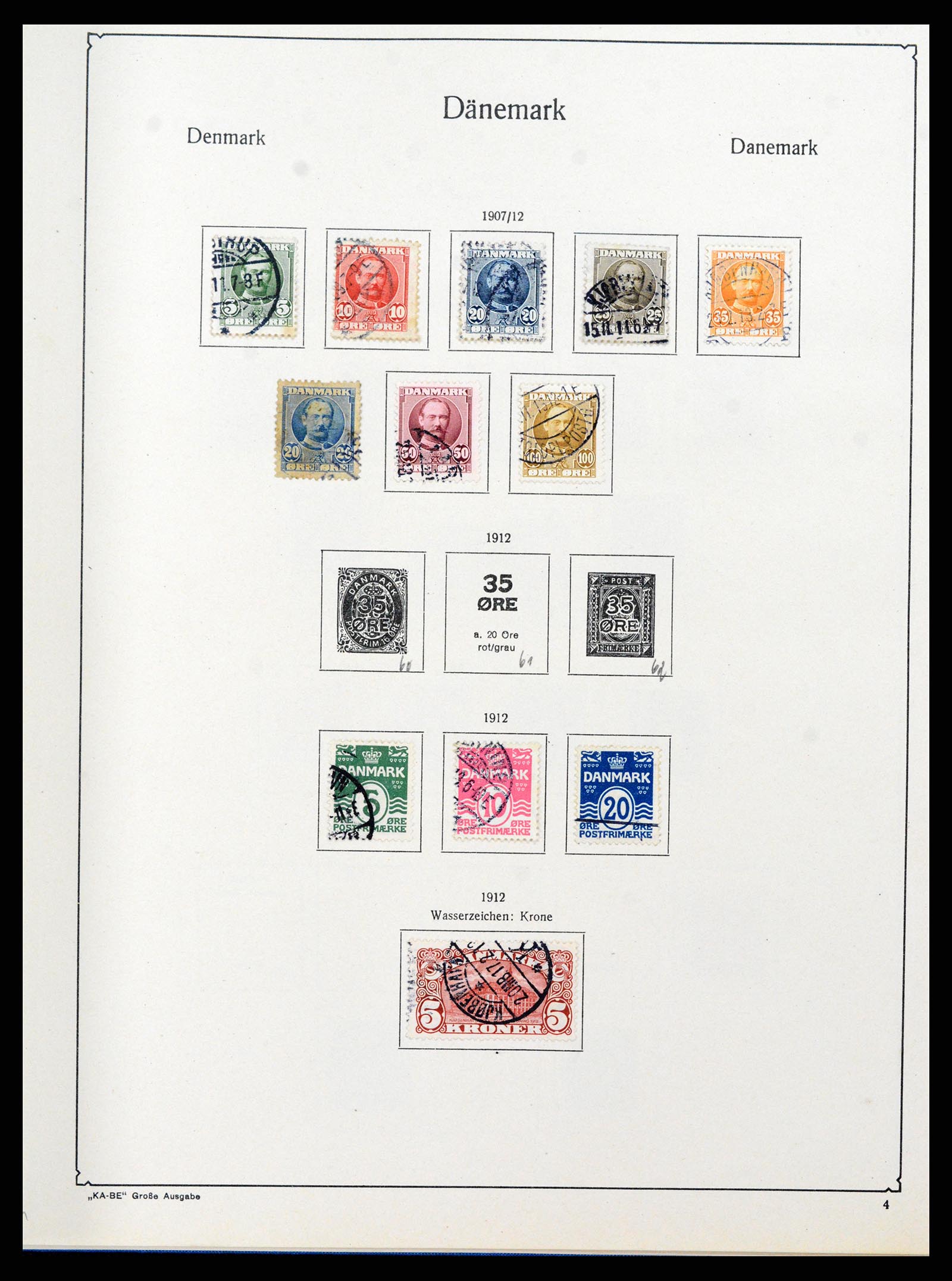 38149 0003 - Postzegelverzameling 38149 Denemarken 1853-1973.
