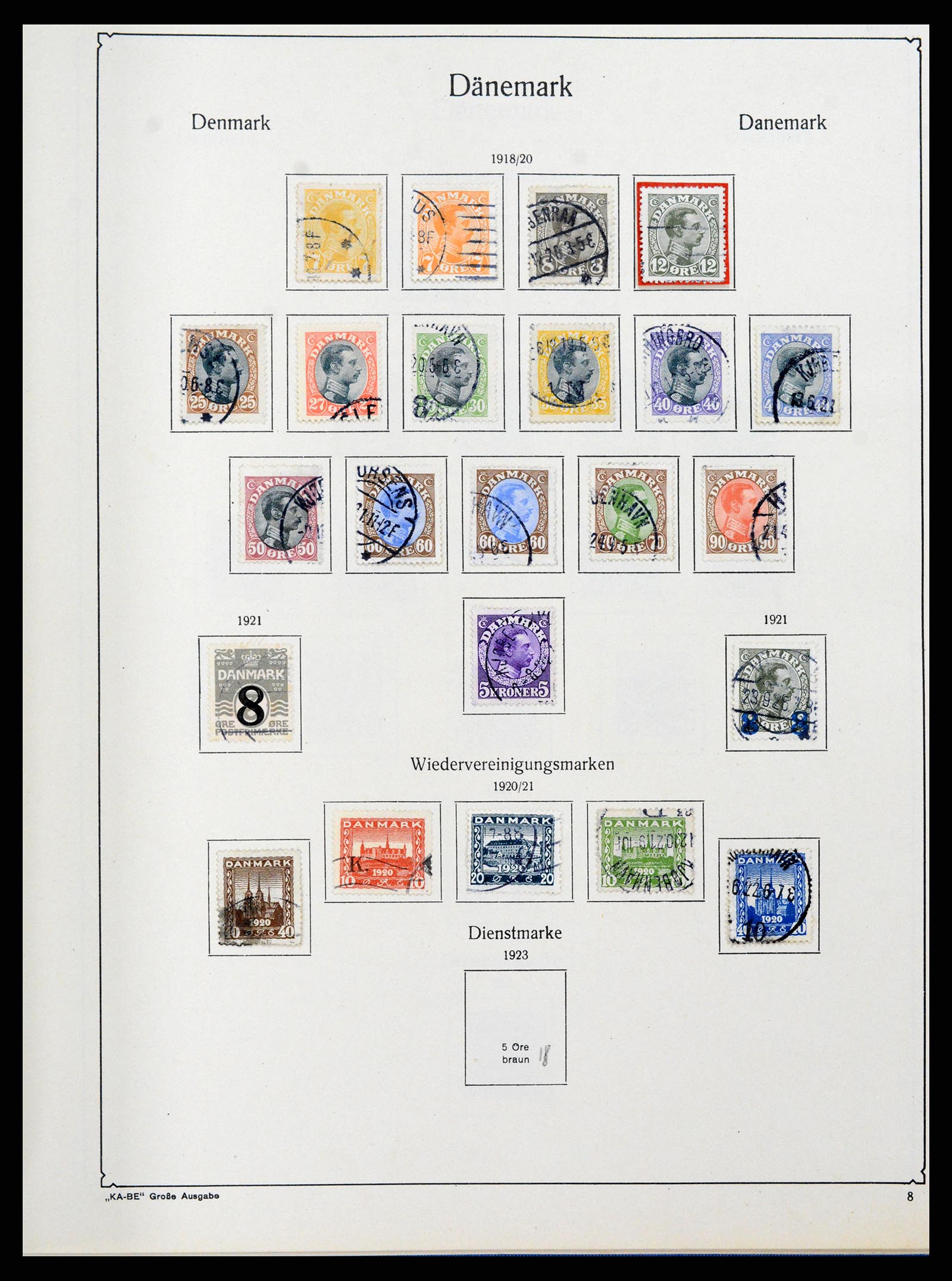 38149 0007 - Postzegelverzameling 38149 Denemarken 1853-1973.