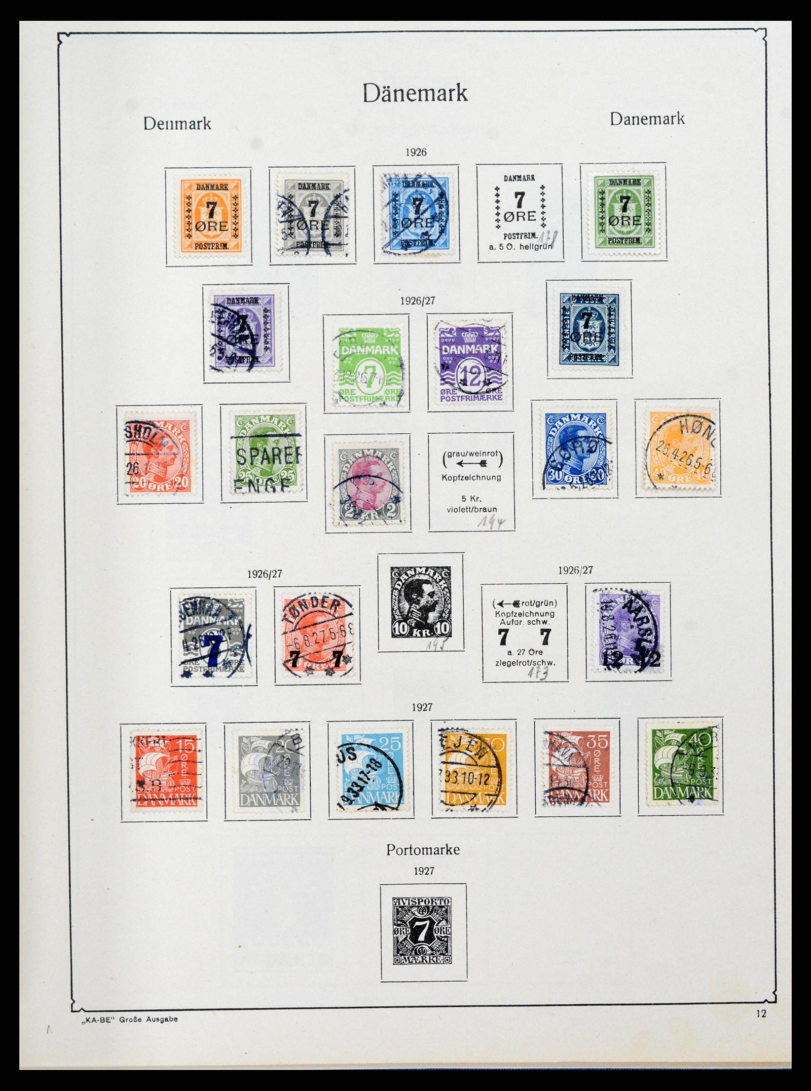 38149 0009 - Postzegelverzameling 38149 Denemarken 1853-1973.