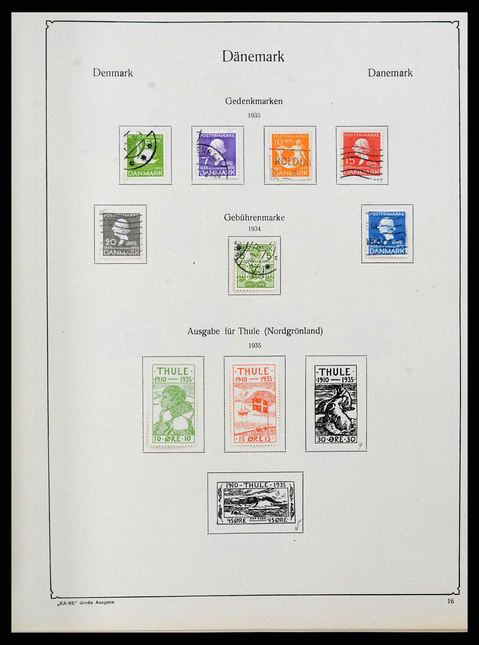 38149 0013 - Postzegelverzameling 38149 Denemarken 1853-1973.