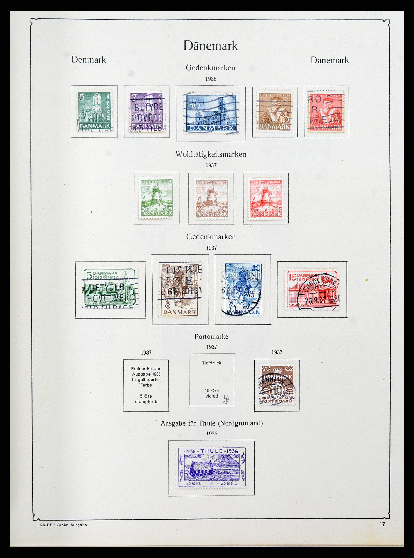 38149 0014 - Postzegelverzameling 38149 Denemarken 1853-1973.