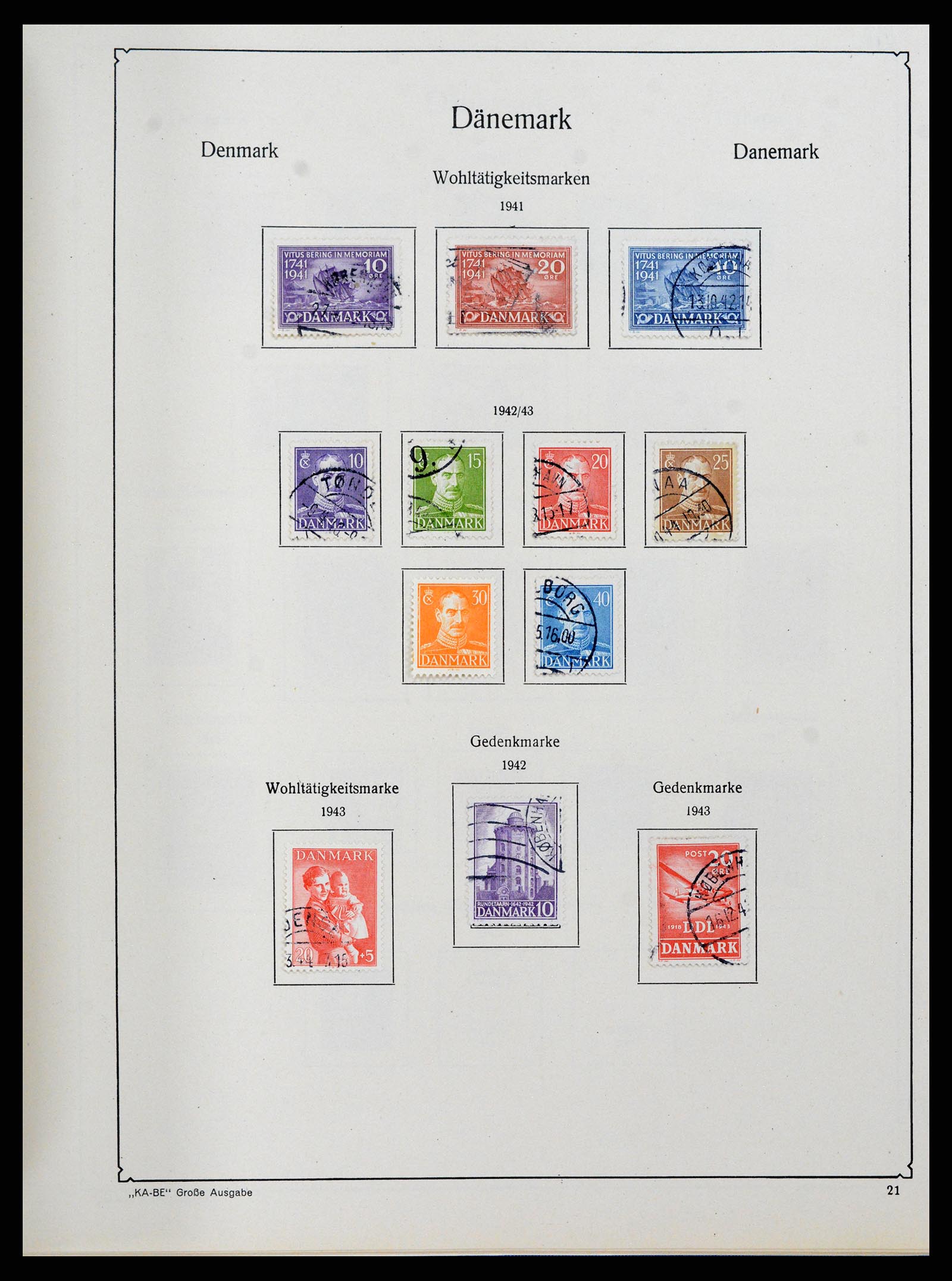 38149 0019 - Postzegelverzameling 38149 Denemarken 1853-1973.