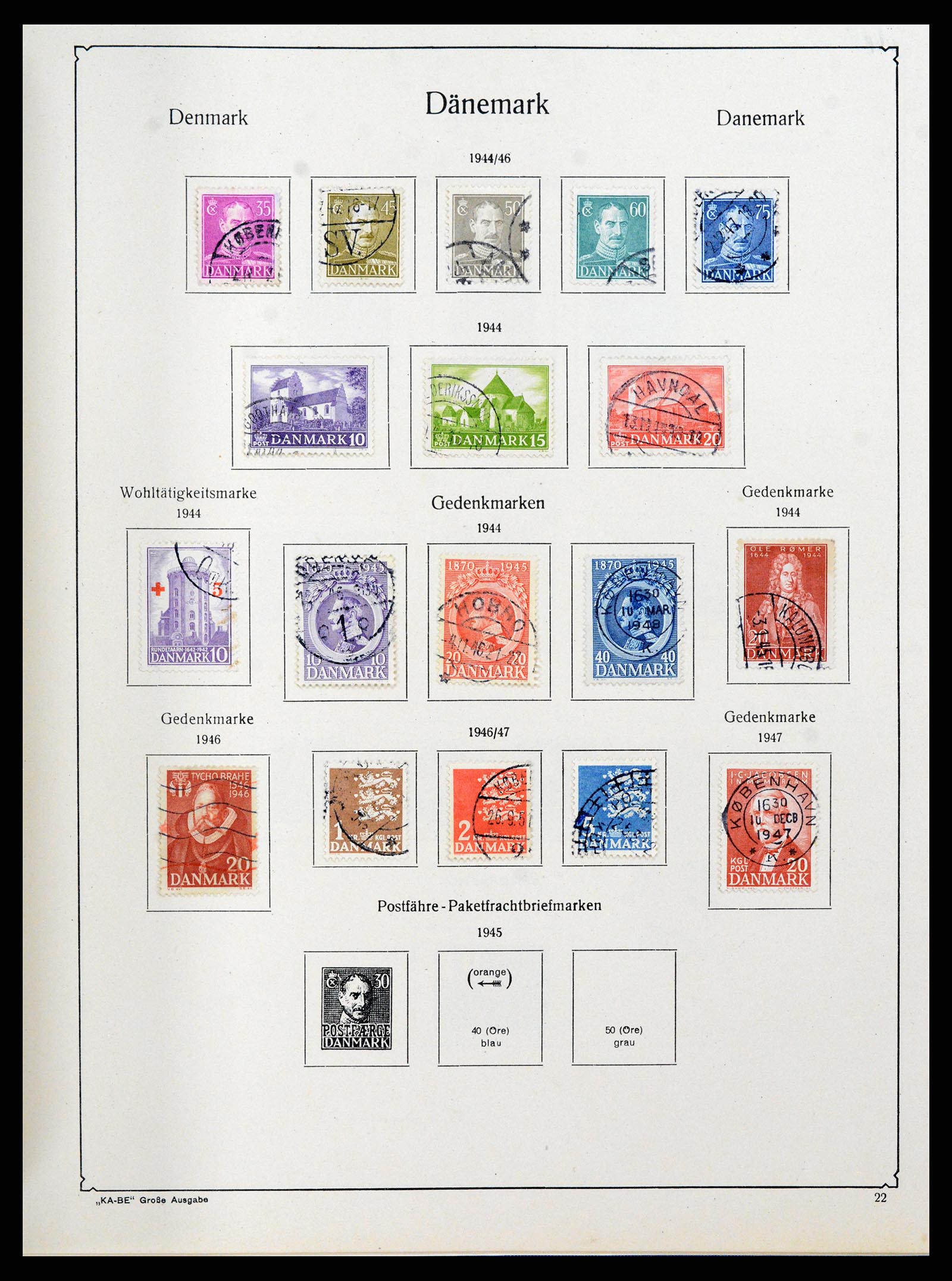 38149 0020 - Postzegelverzameling 38149 Denemarken 1853-1973.