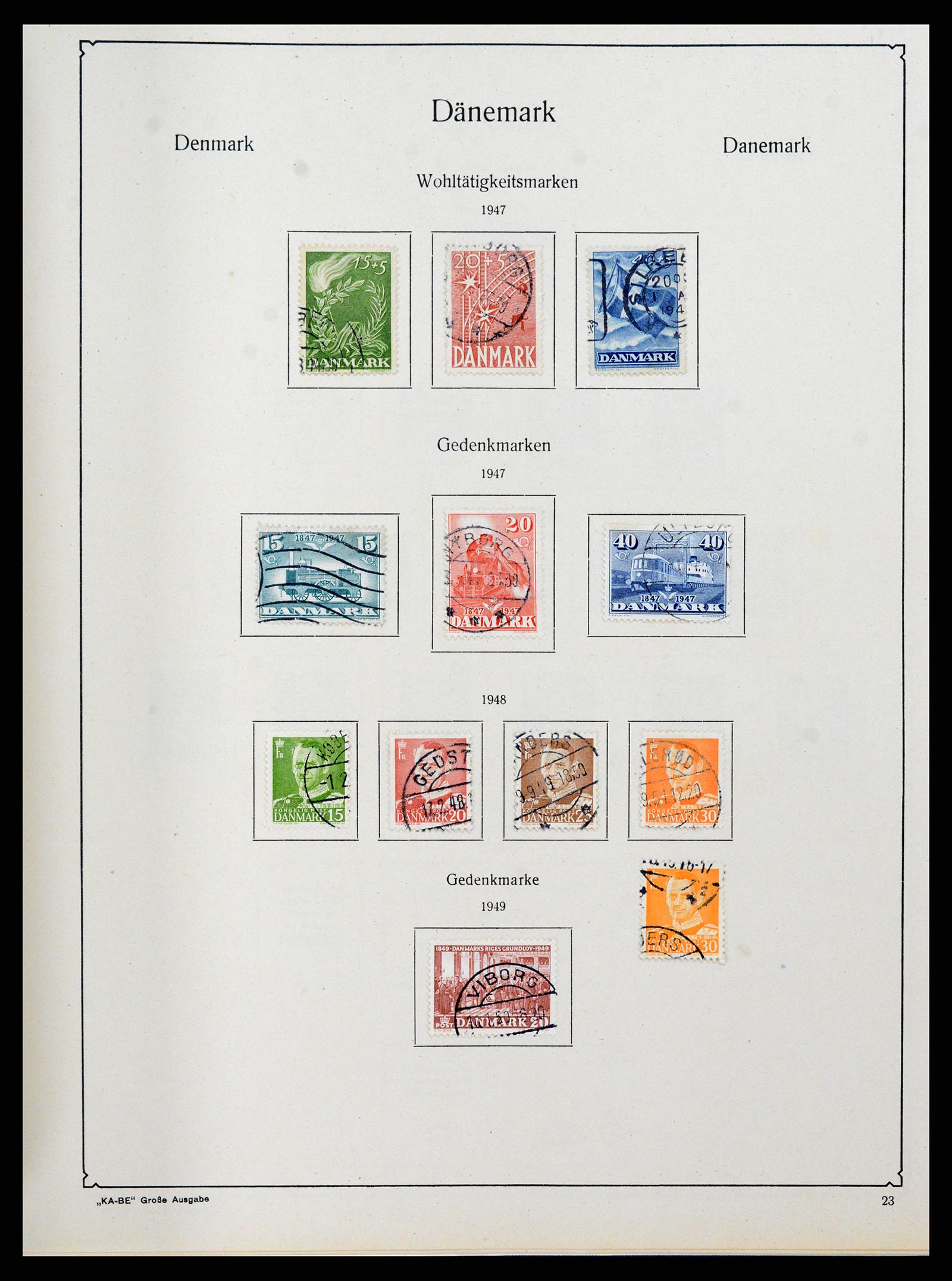 38149 0021 - Postzegelverzameling 38149 Denemarken 1853-1973.