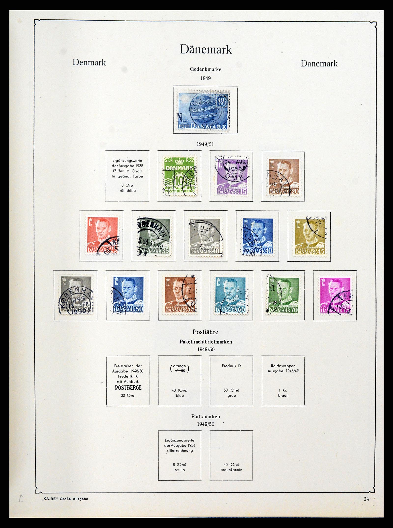 38149 0022 - Postzegelverzameling 38149 Denemarken 1853-1973.