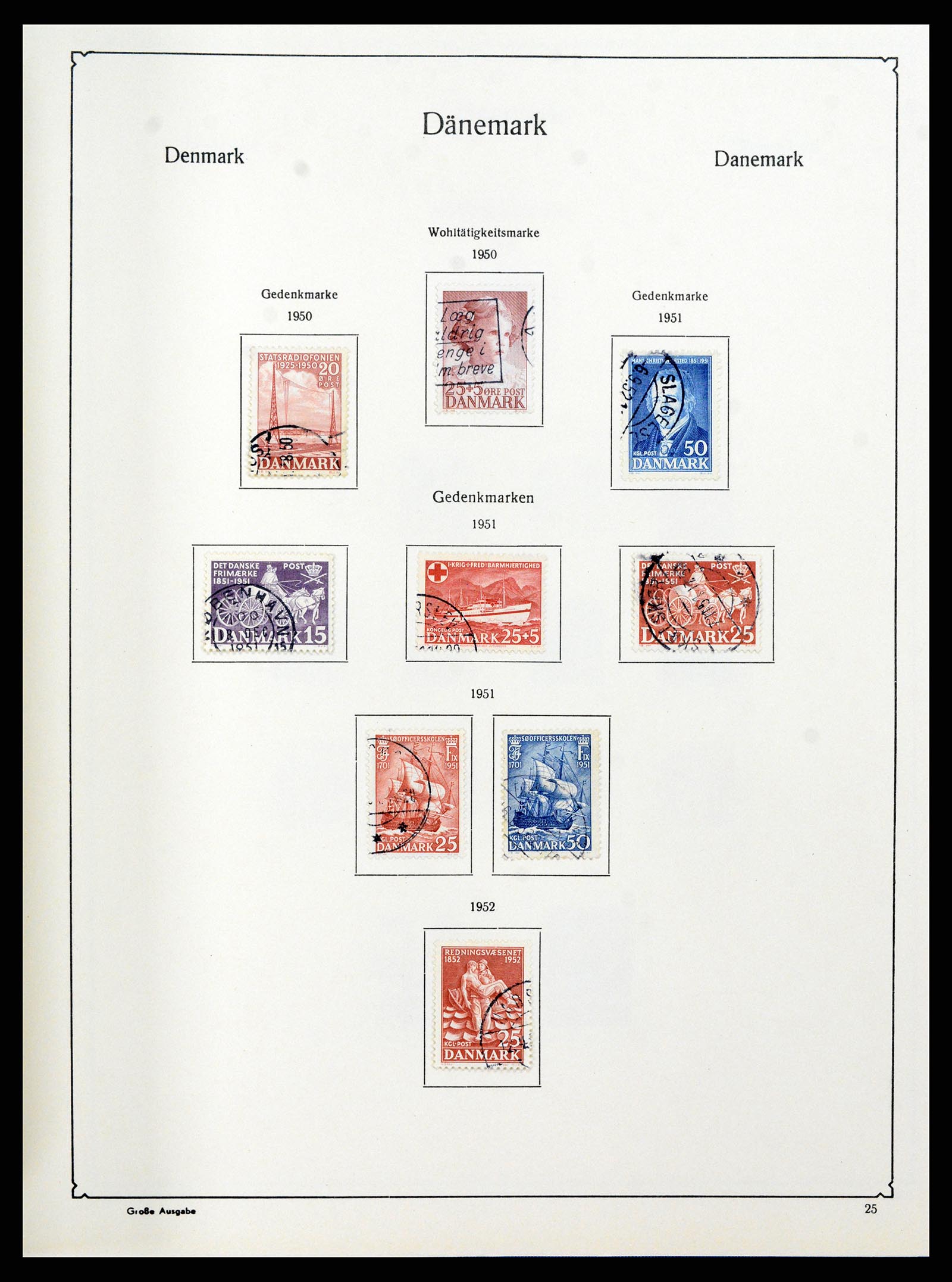 38149 0023 - Postzegelverzameling 38149 Denemarken 1853-1973.