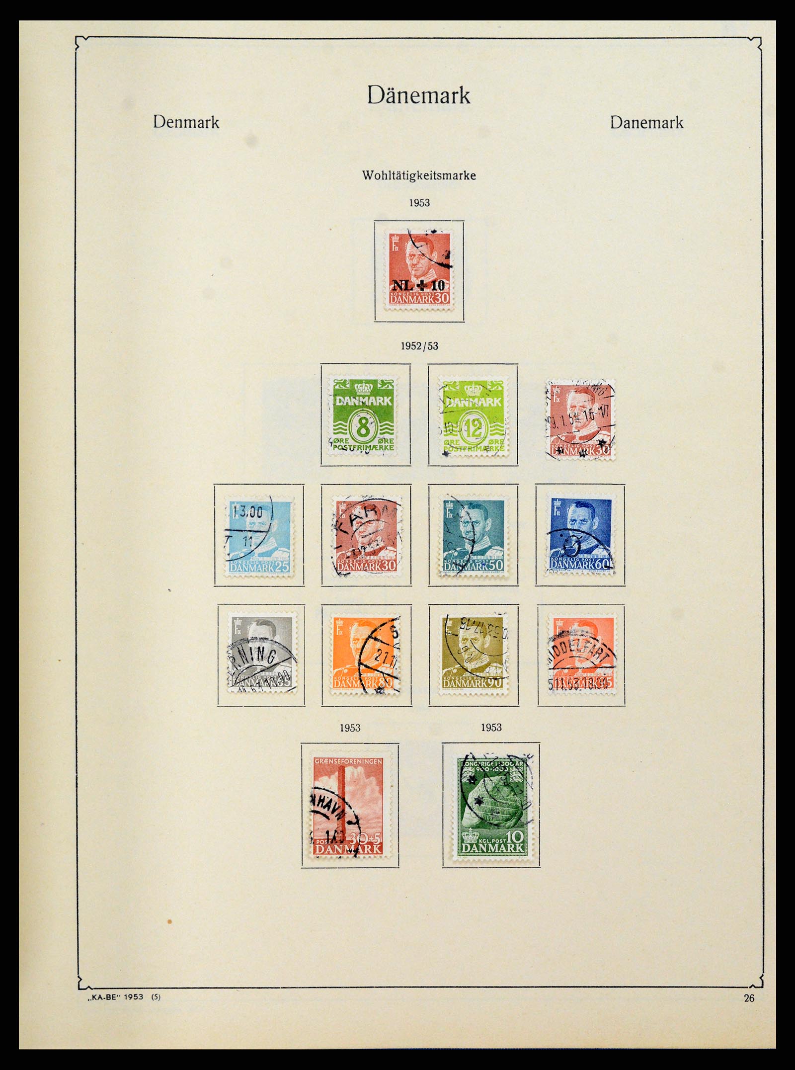 38149 0024 - Postzegelverzameling 38149 Denemarken 1853-1973.