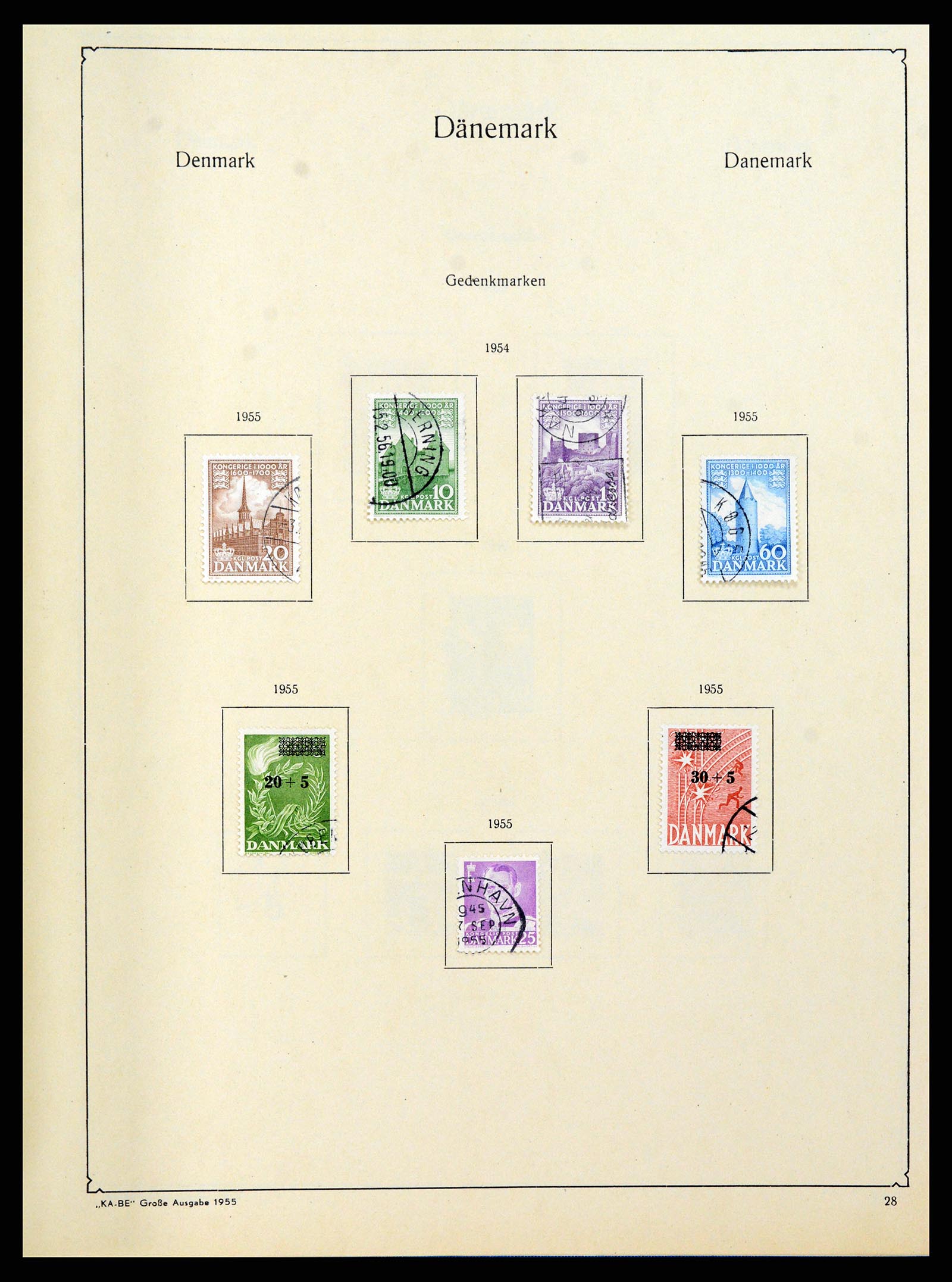 38149 0026 - Postzegelverzameling 38149 Denemarken 1853-1973.
