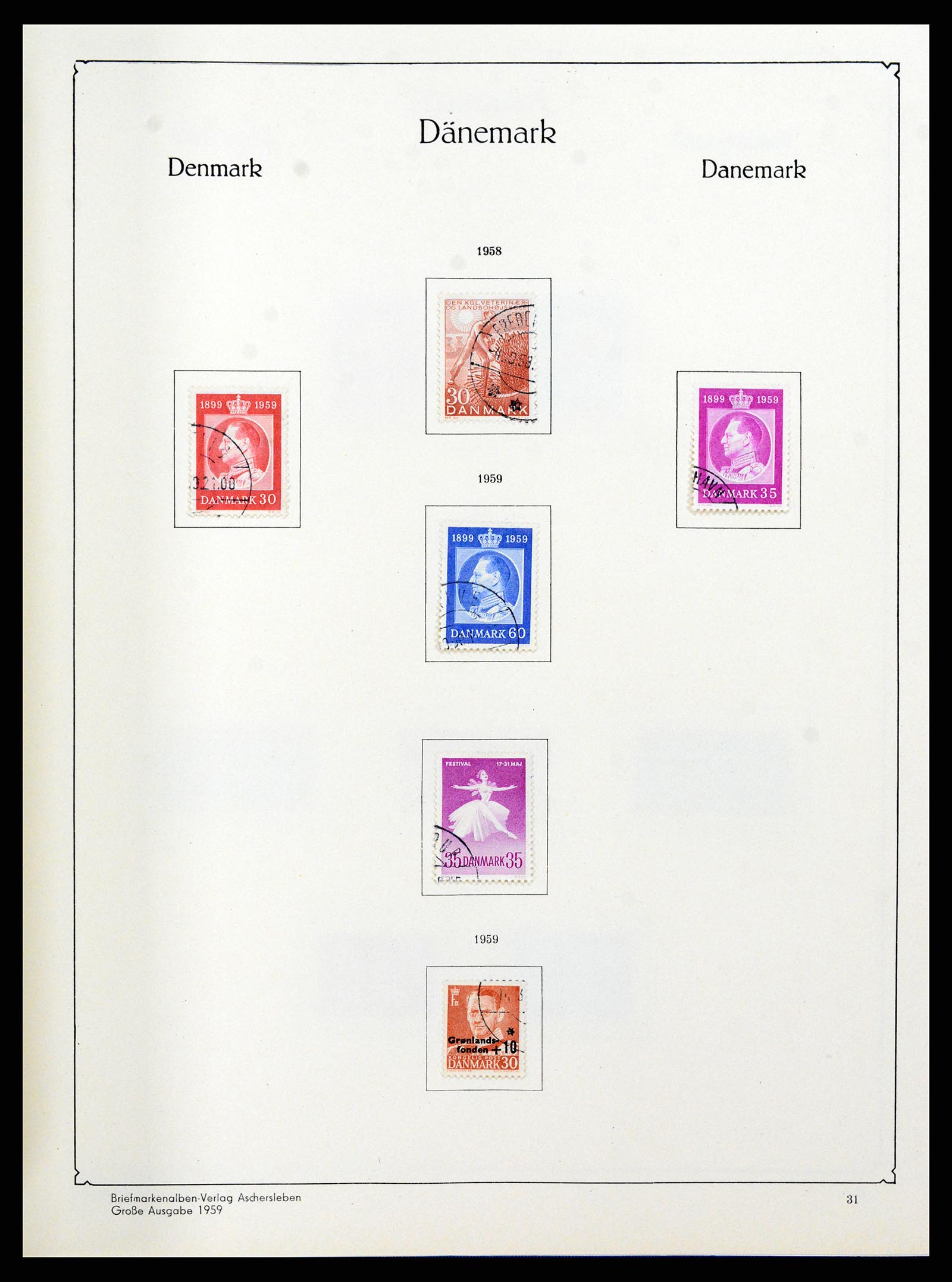 38149 0029 - Postzegelverzameling 38149 Denemarken 1853-1973.