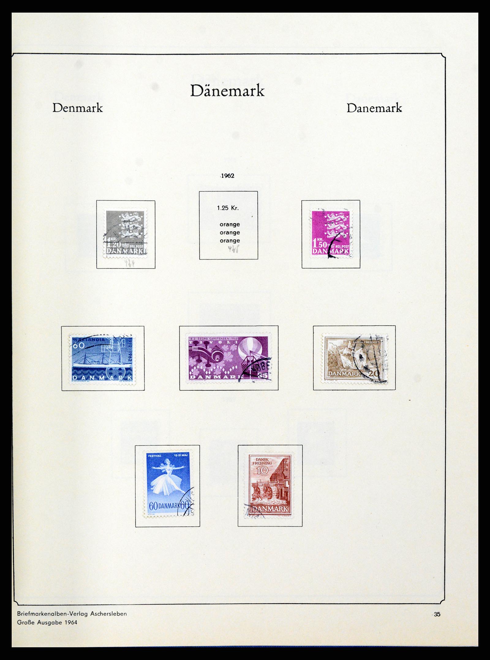 38149 0033 - Postzegelverzameling 38149 Denemarken 1853-1973.