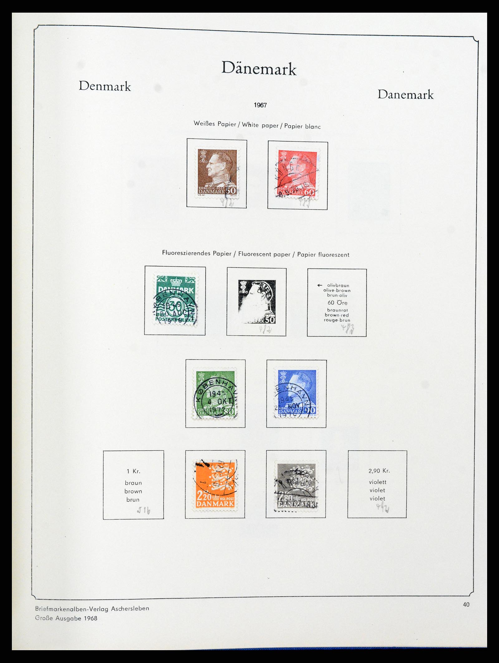 38149 0038 - Postzegelverzameling 38149 Denemarken 1853-1973.