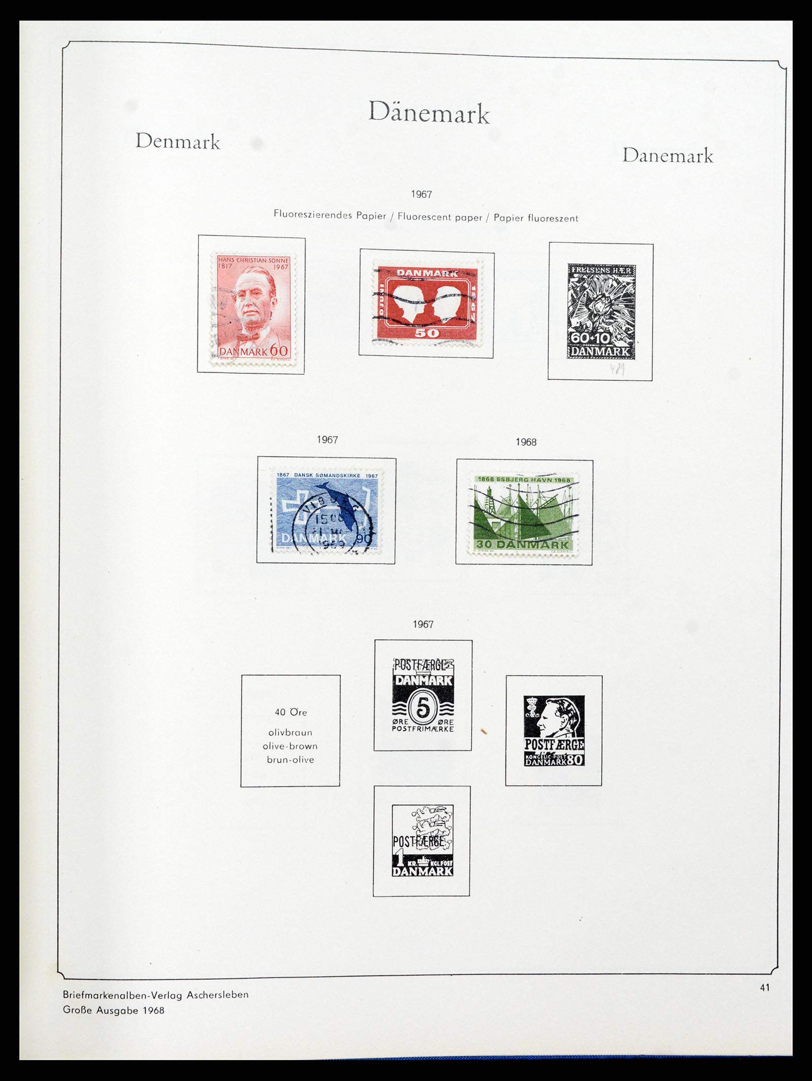 38149 0039 - Postzegelverzameling 38149 Denemarken 1853-1973.