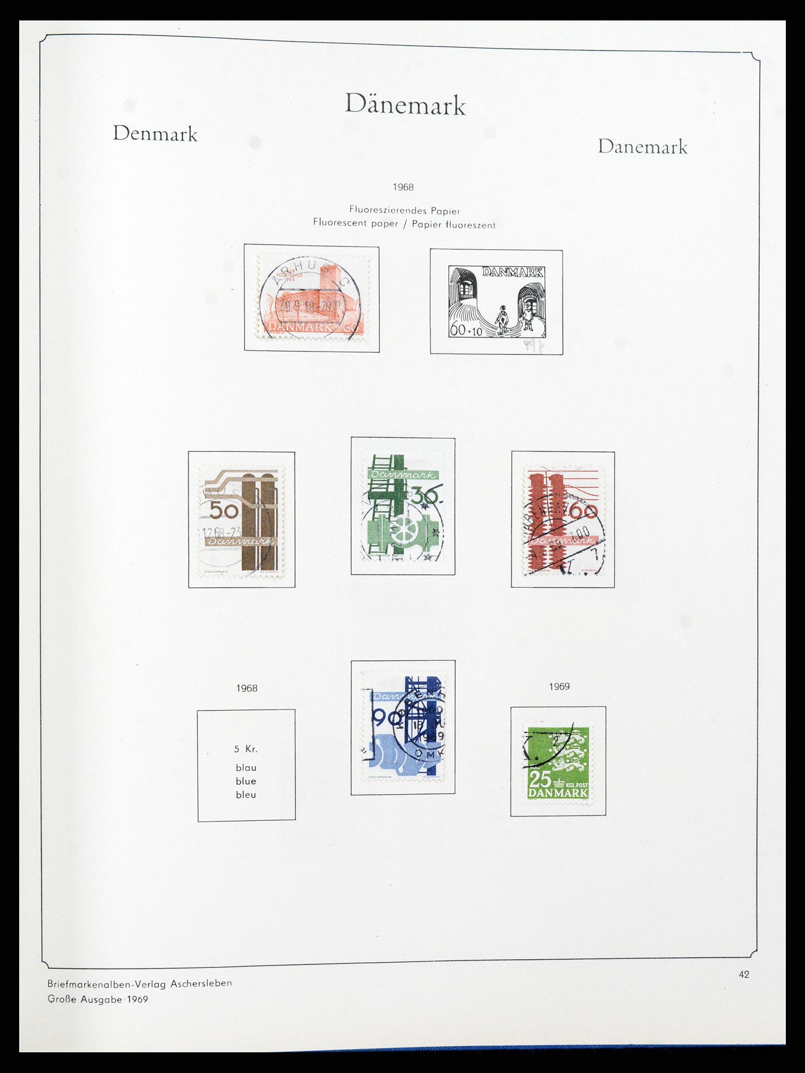 38149 0040 - Postzegelverzameling 38149 Denemarken 1853-1973.