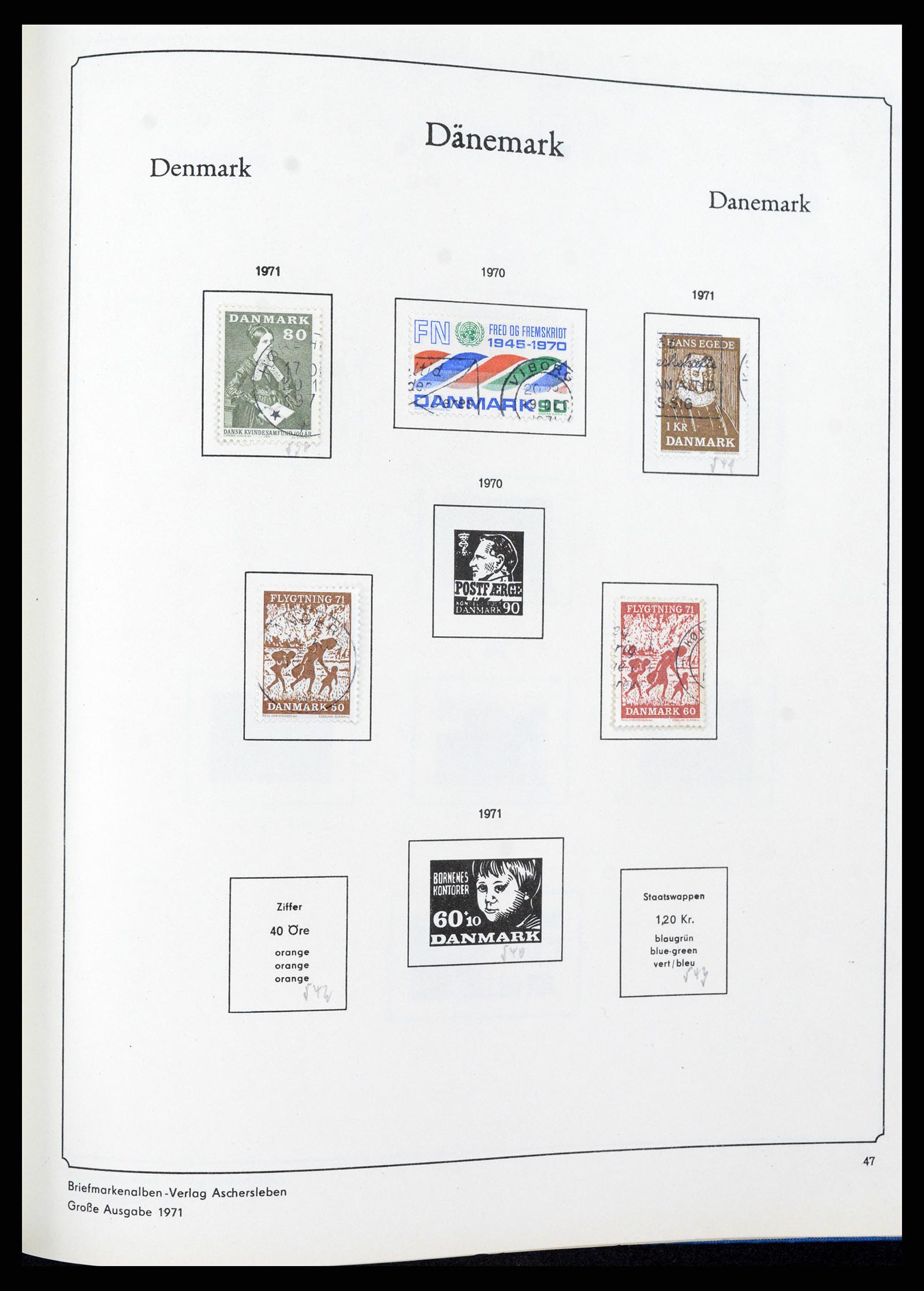 38149 0045 - Postzegelverzameling 38149 Denemarken 1853-1973.