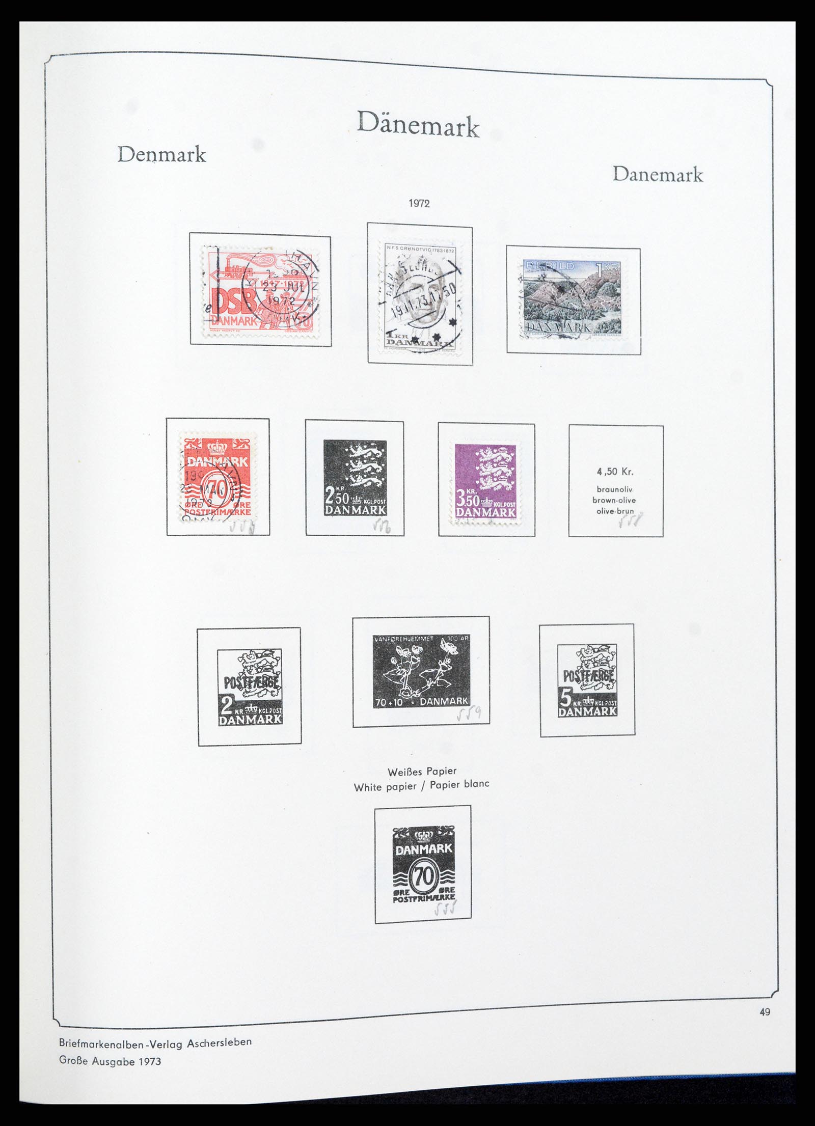 38149 0047 - Postzegelverzameling 38149 Denemarken 1853-1973.