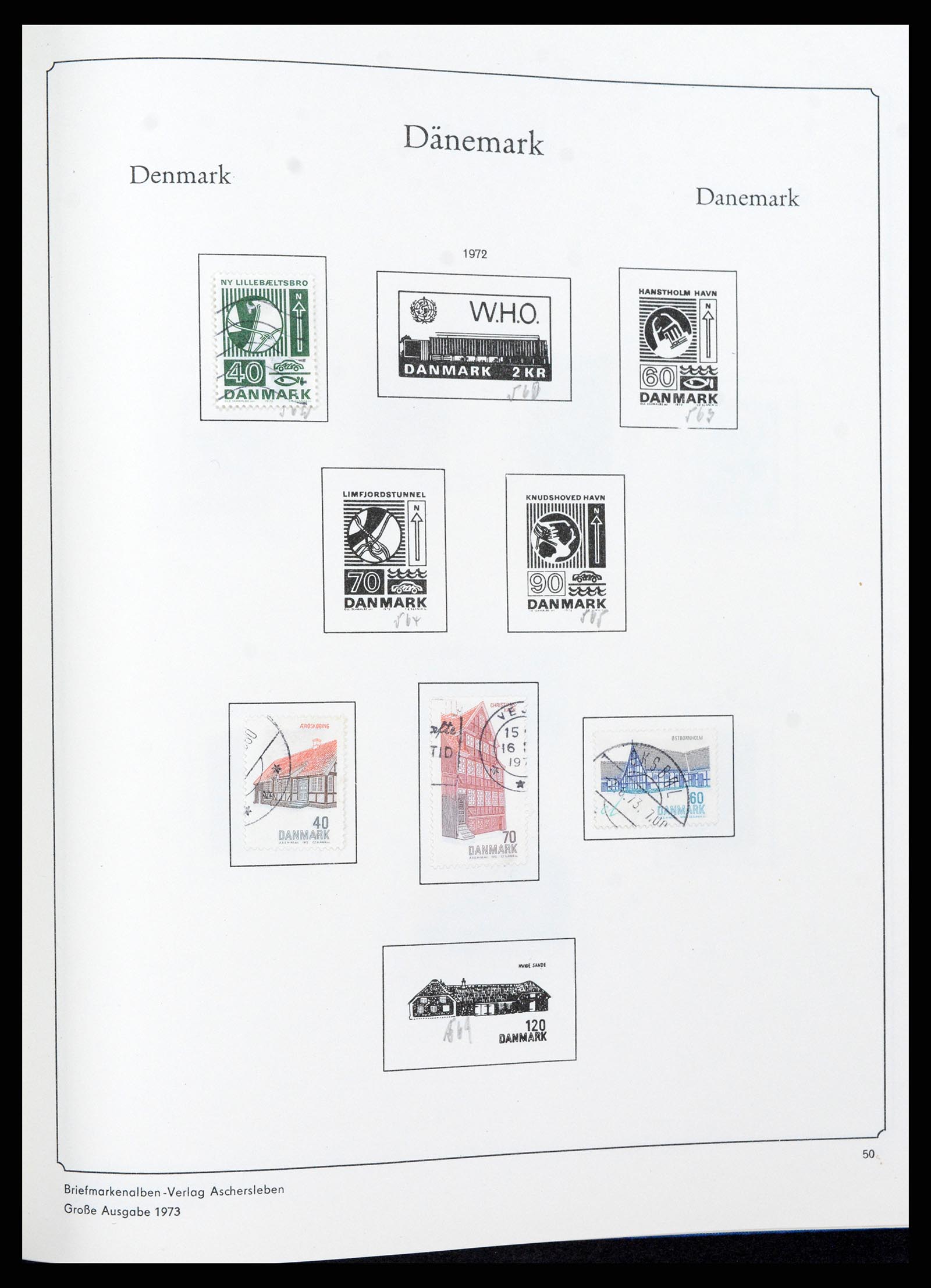 38149 0048 - Postzegelverzameling 38149 Denemarken 1853-1973.