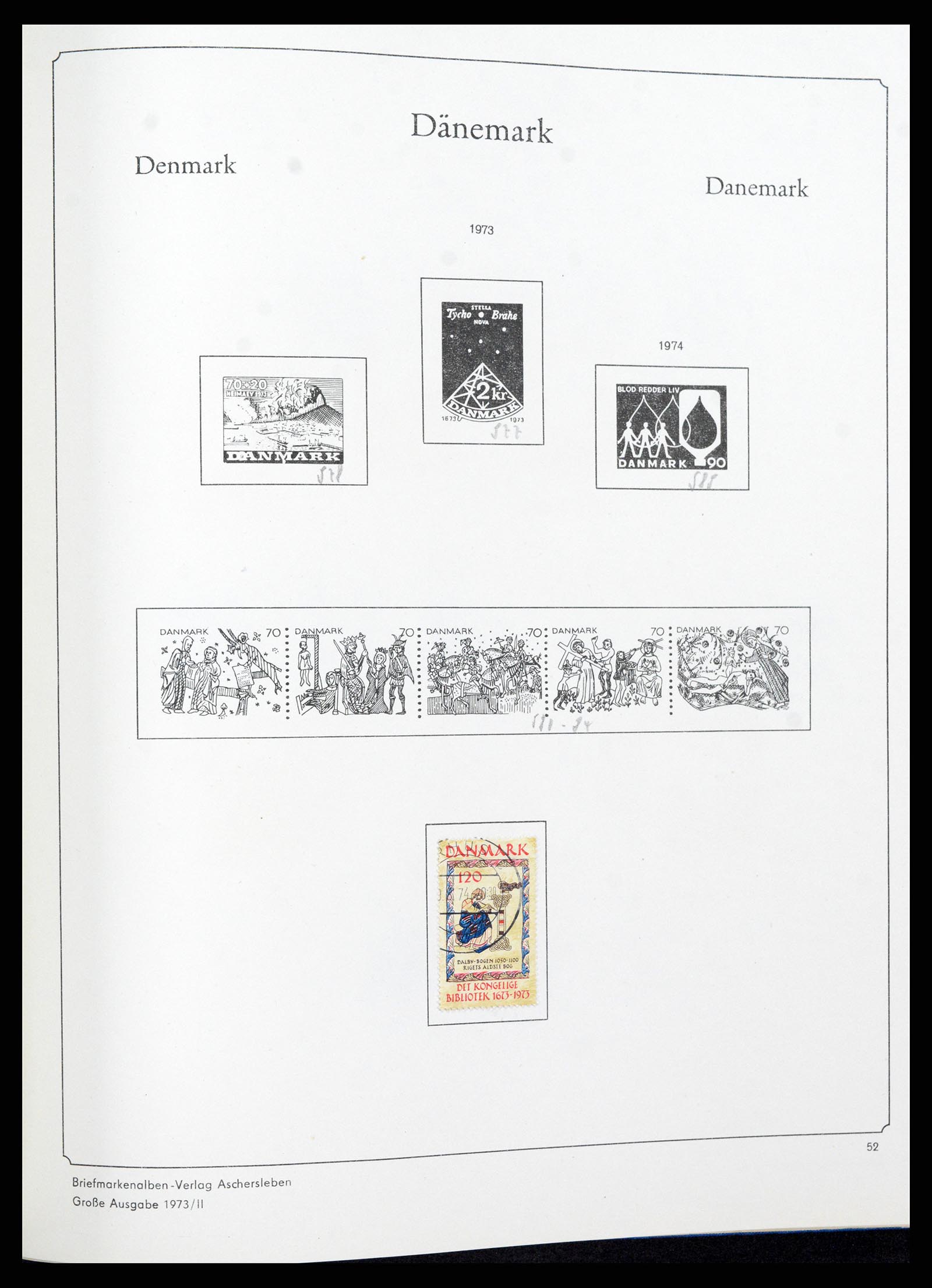 38149 0050 - Postzegelverzameling 38149 Denemarken 1853-1973.