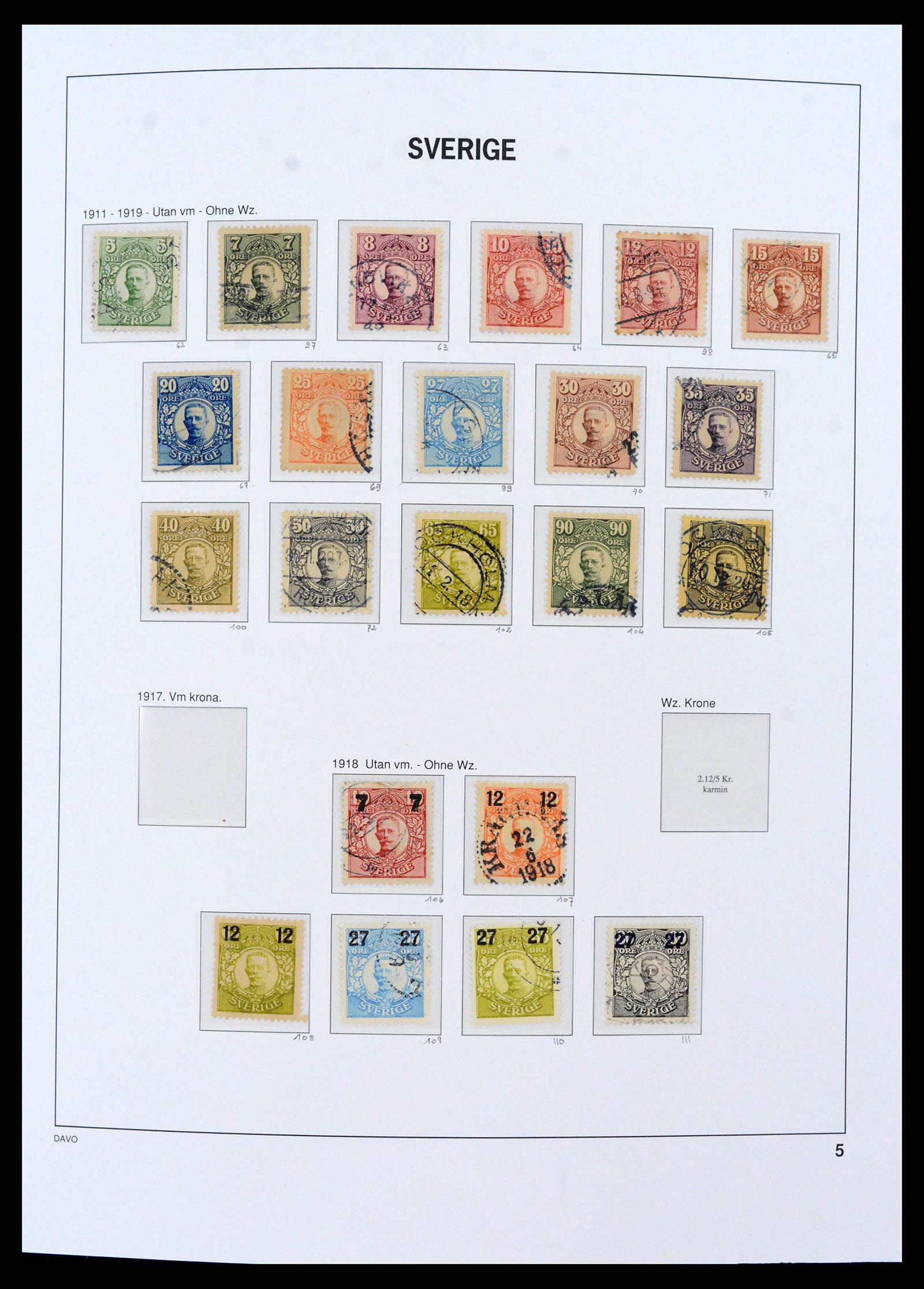 38151 0005 - Postzegelverzameling 38151 Zweden 1855-2016.