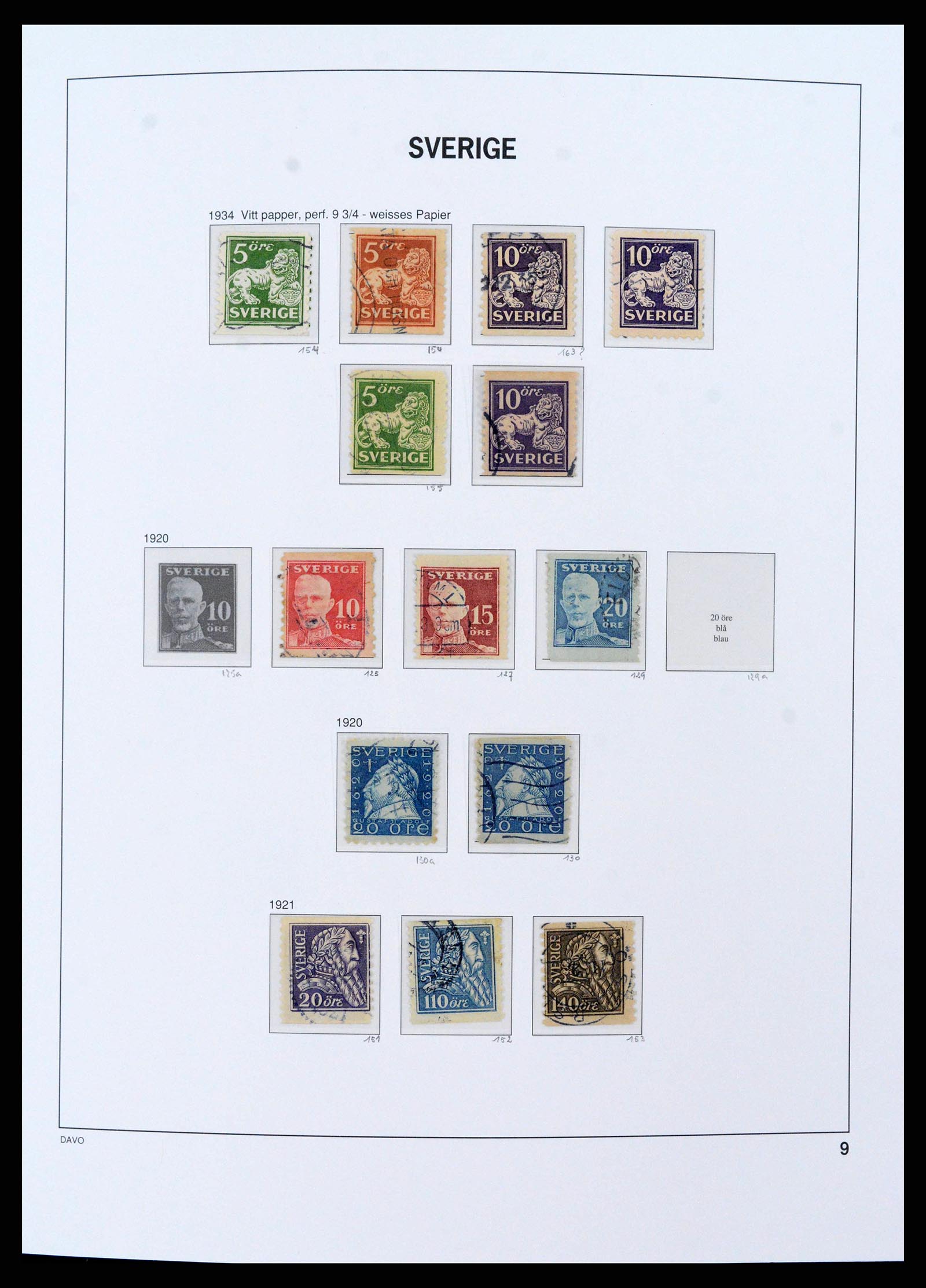 38151 0009 - Postzegelverzameling 38151 Zweden 1855-2016.