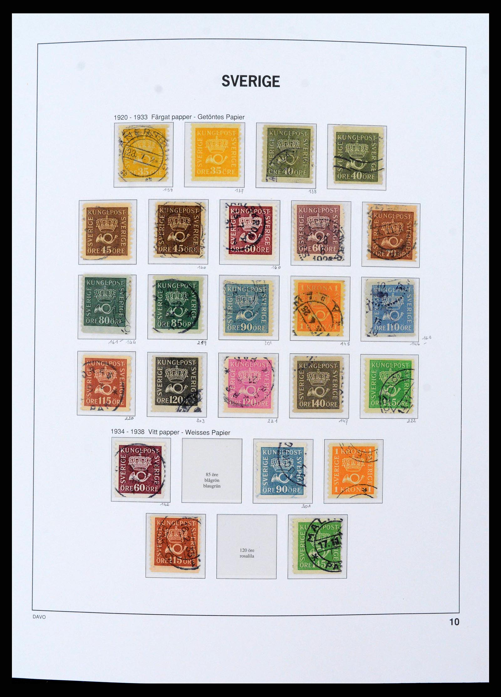 38151 0010 - Stamp collection 38151 Sweden 1855-2016.