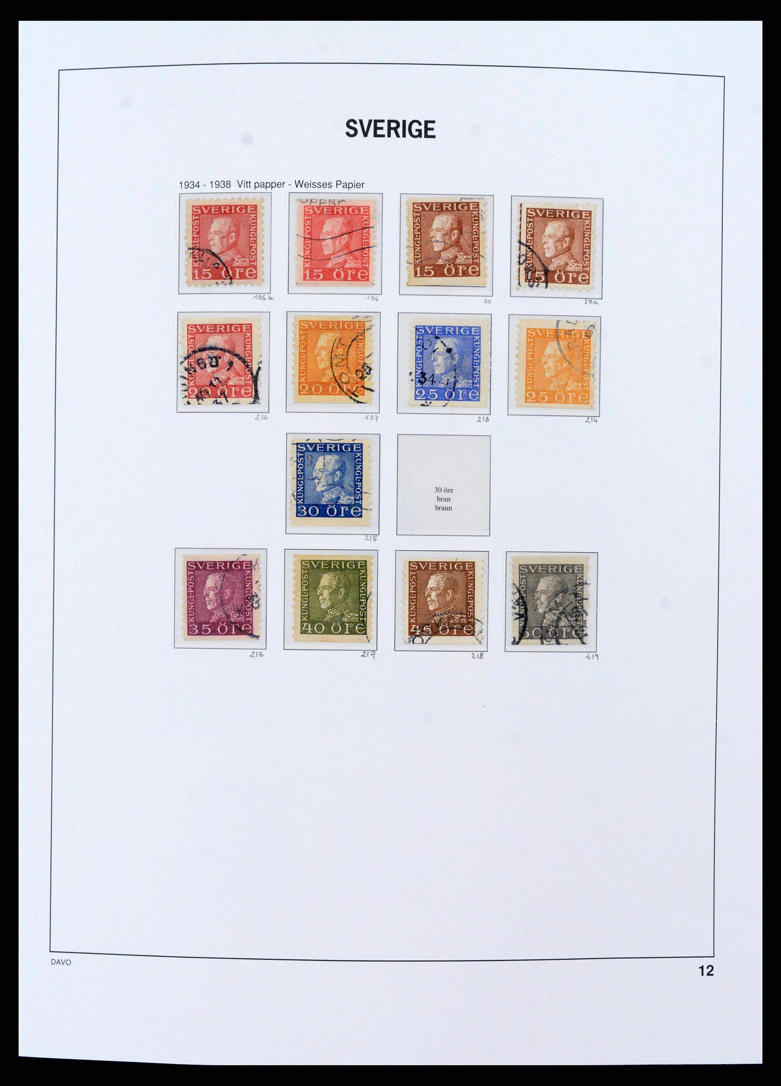 38151 0012 - Postzegelverzameling 38151 Zweden 1855-2016.