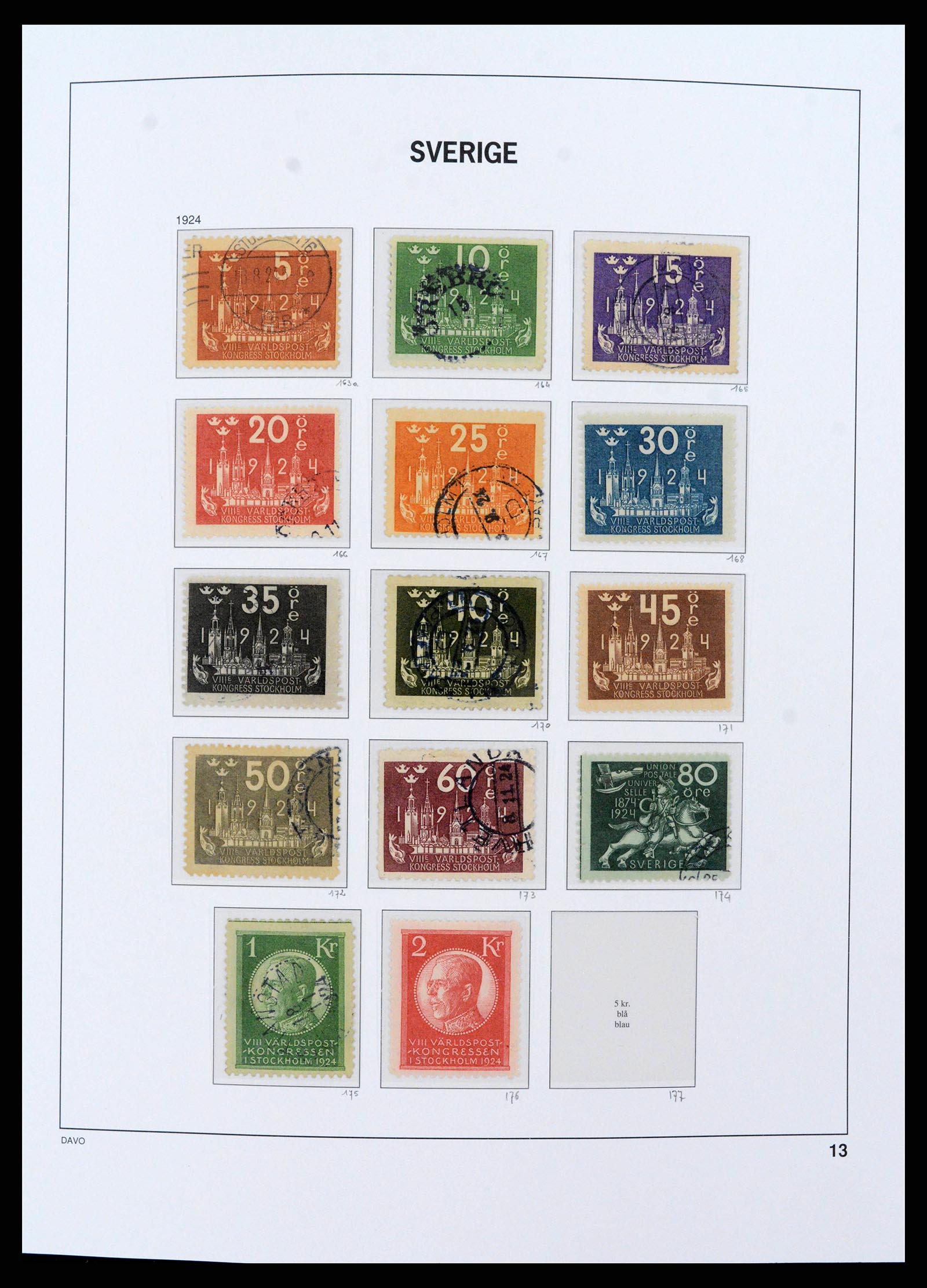 38151 0013 - Postzegelverzameling 38151 Zweden 1855-2016.
