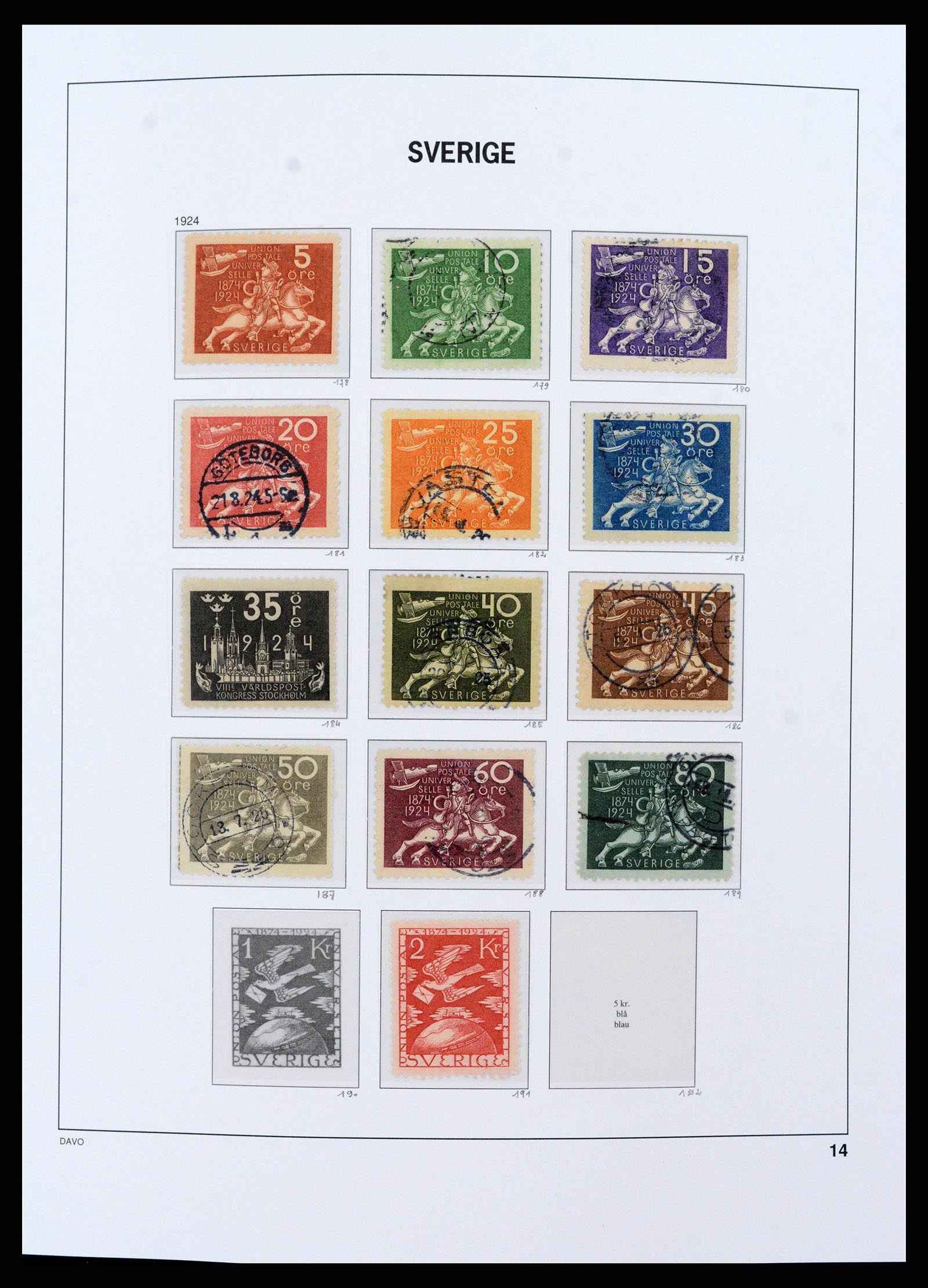 38151 0014 - Postzegelverzameling 38151 Zweden 1855-2016.