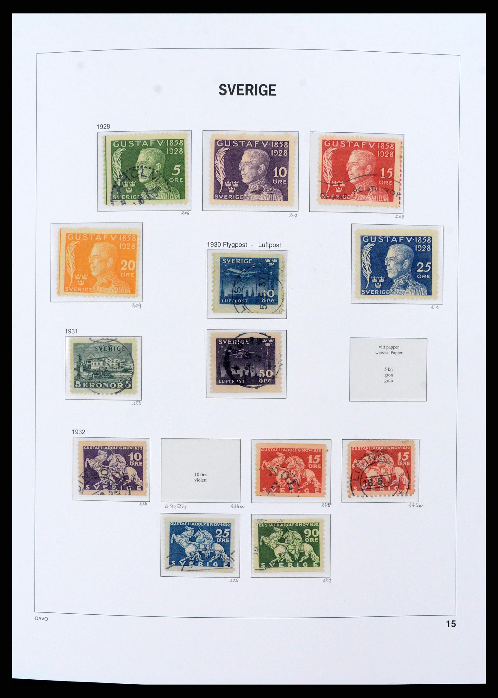 38151 0015 - Postzegelverzameling 38151 Zweden 1855-2016.