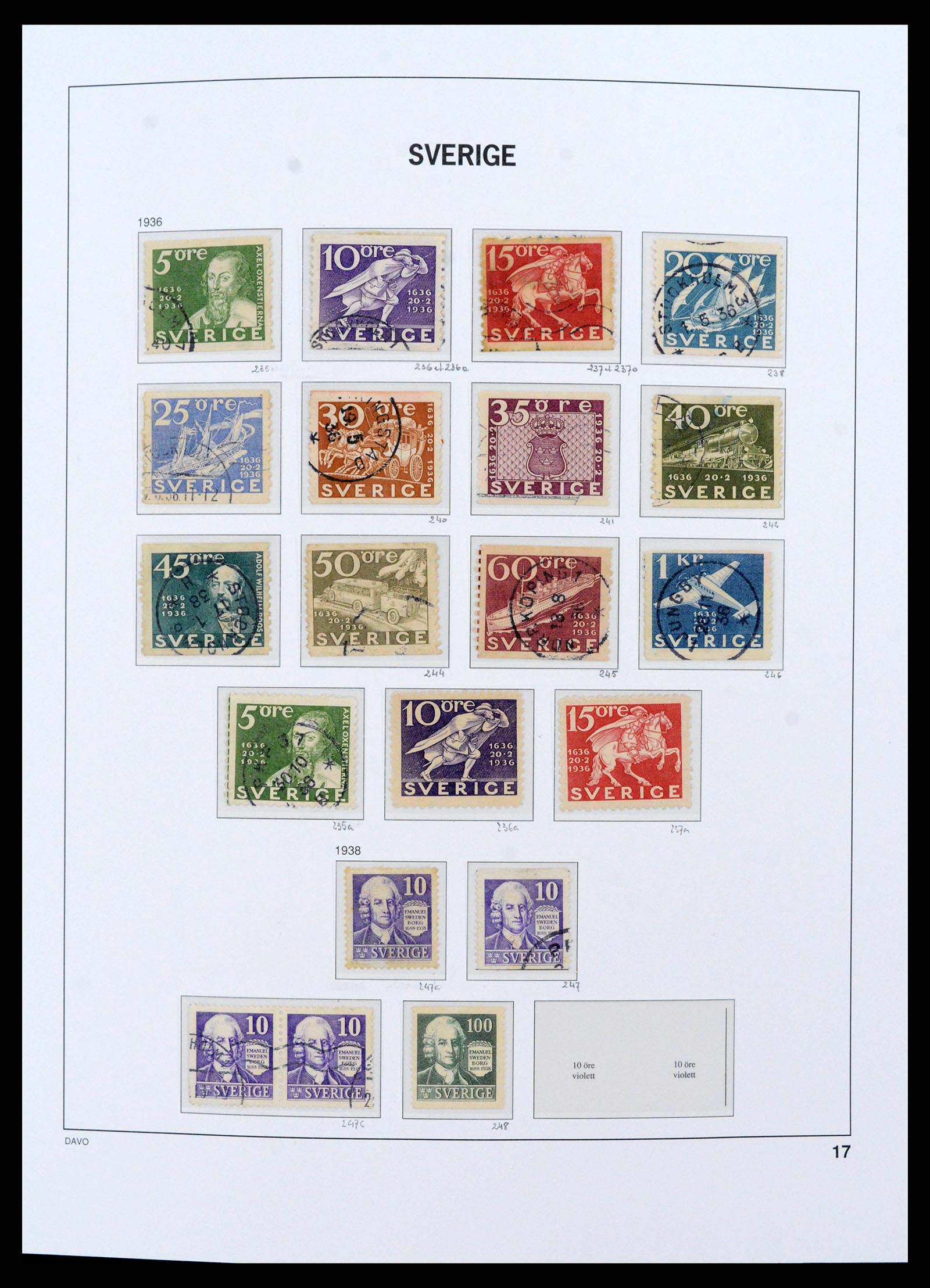 38151 0018 - Postzegelverzameling 38151 Zweden 1855-2016.