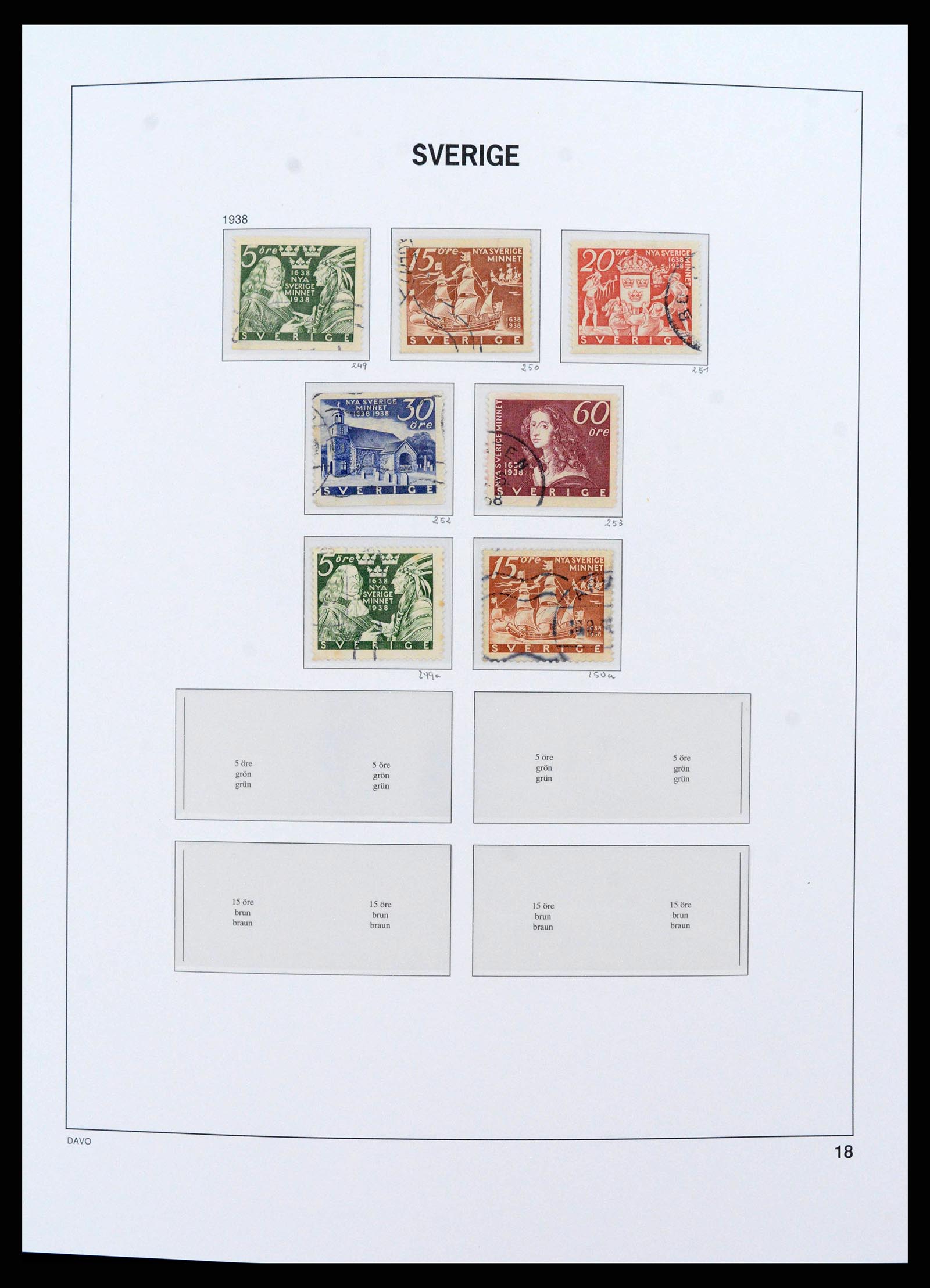 38151 0019 - Postzegelverzameling 38151 Zweden 1855-2016.
