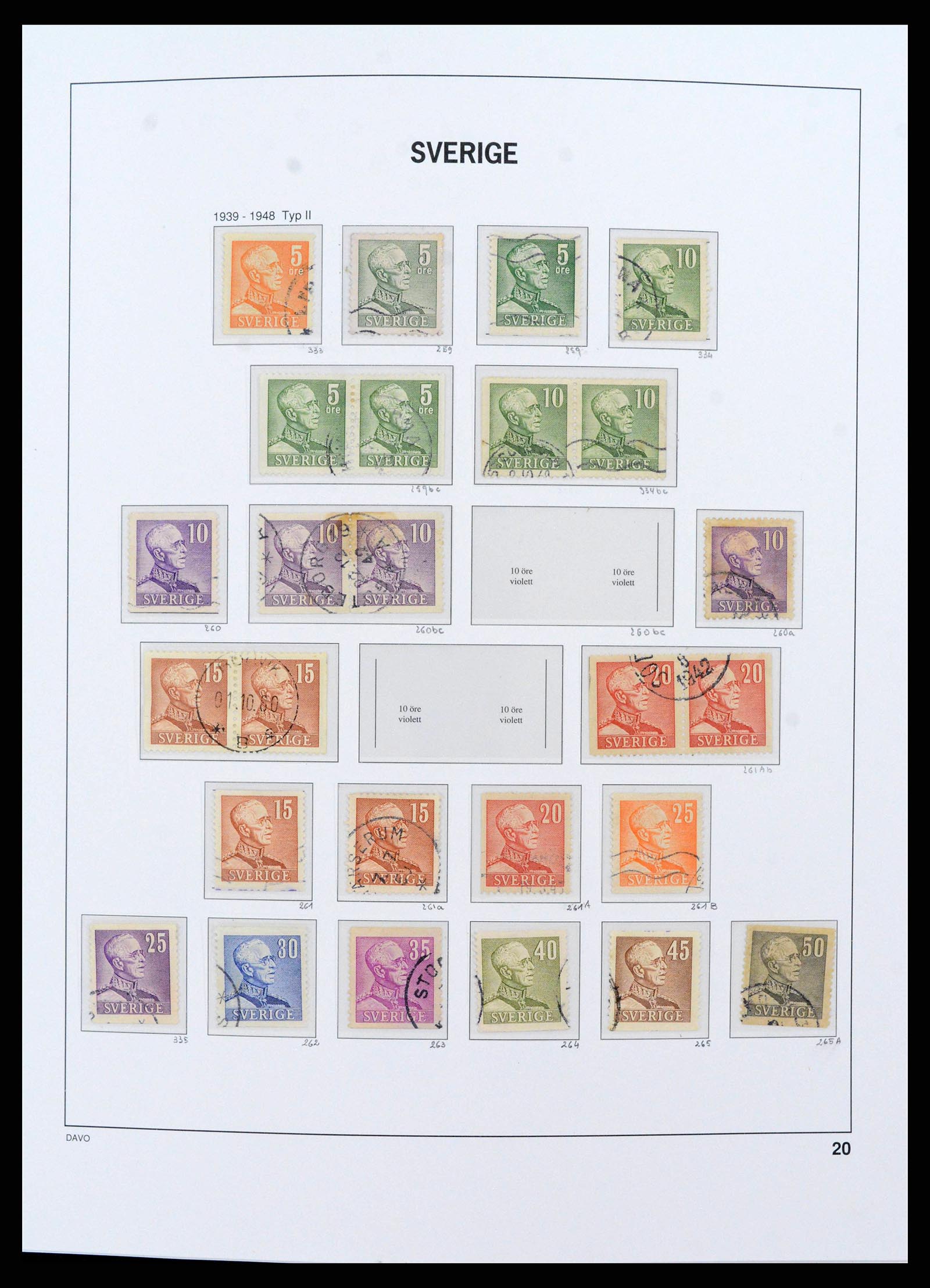 38151 0021 - Postzegelverzameling 38151 Zweden 1855-2016.
