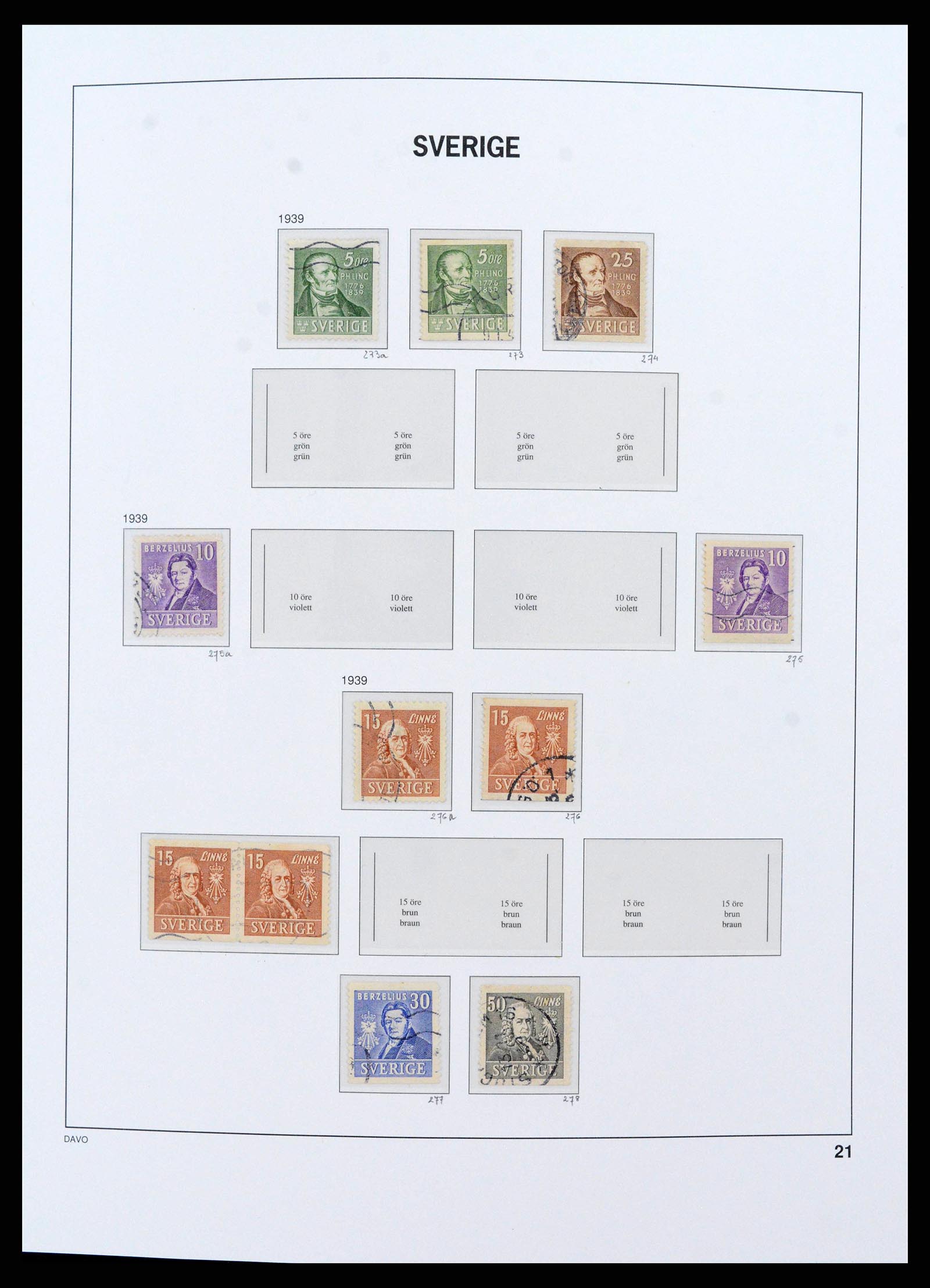 38151 0022 - Postzegelverzameling 38151 Zweden 1855-2016.
