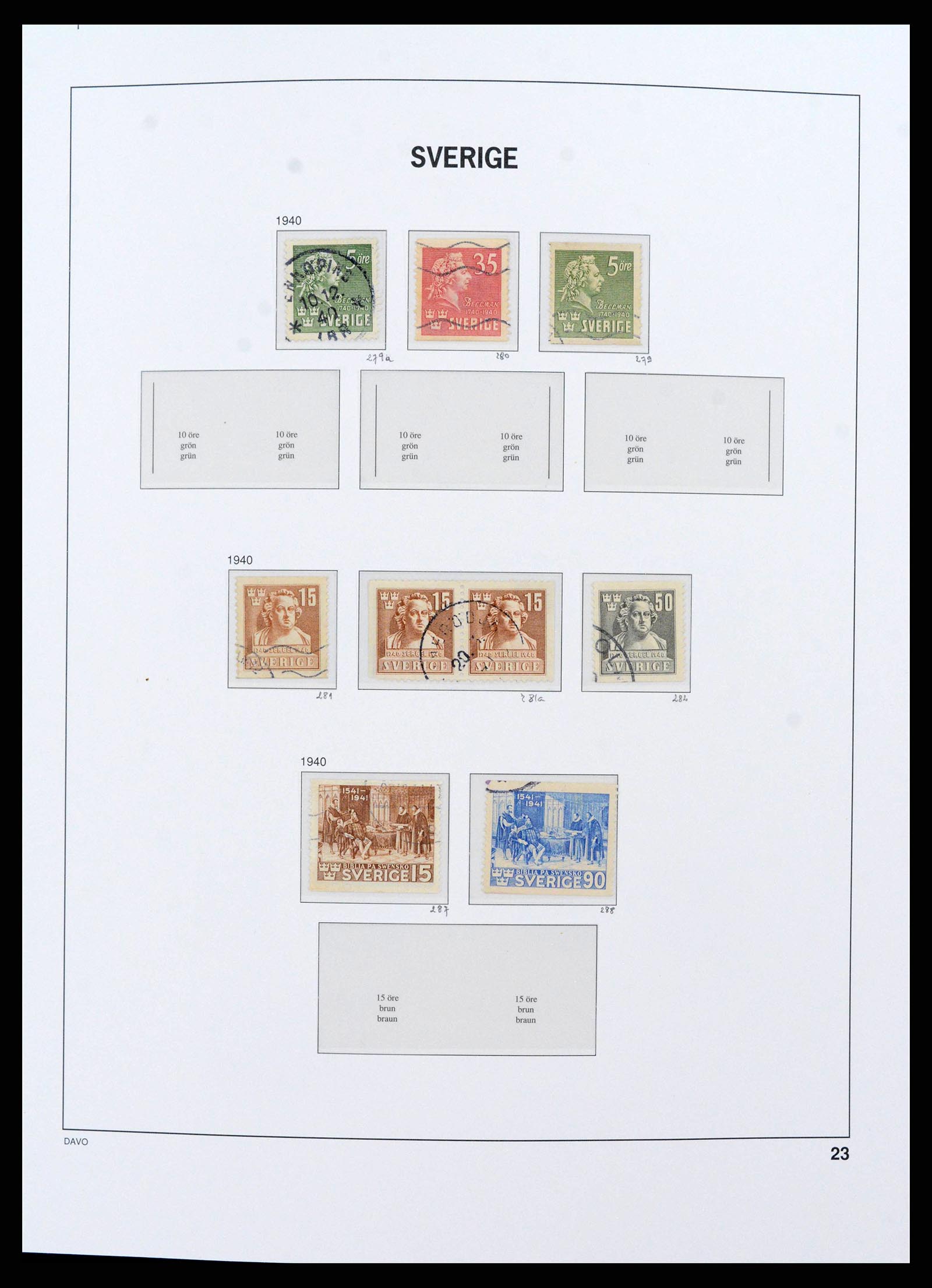 38151 0024 - Postzegelverzameling 38151 Zweden 1855-2016.