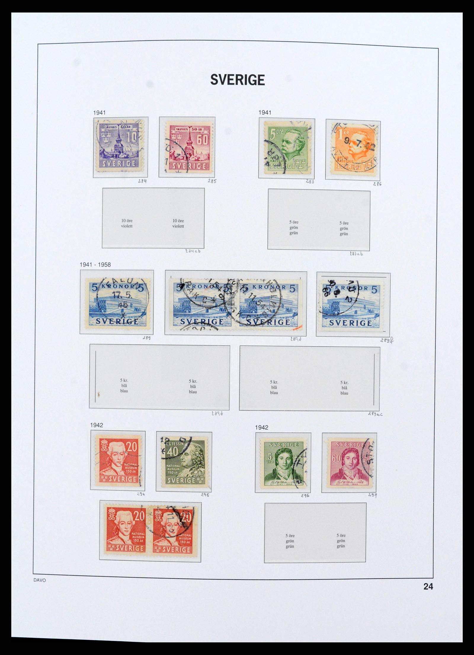 38151 0025 - Postzegelverzameling 38151 Zweden 1855-2016.