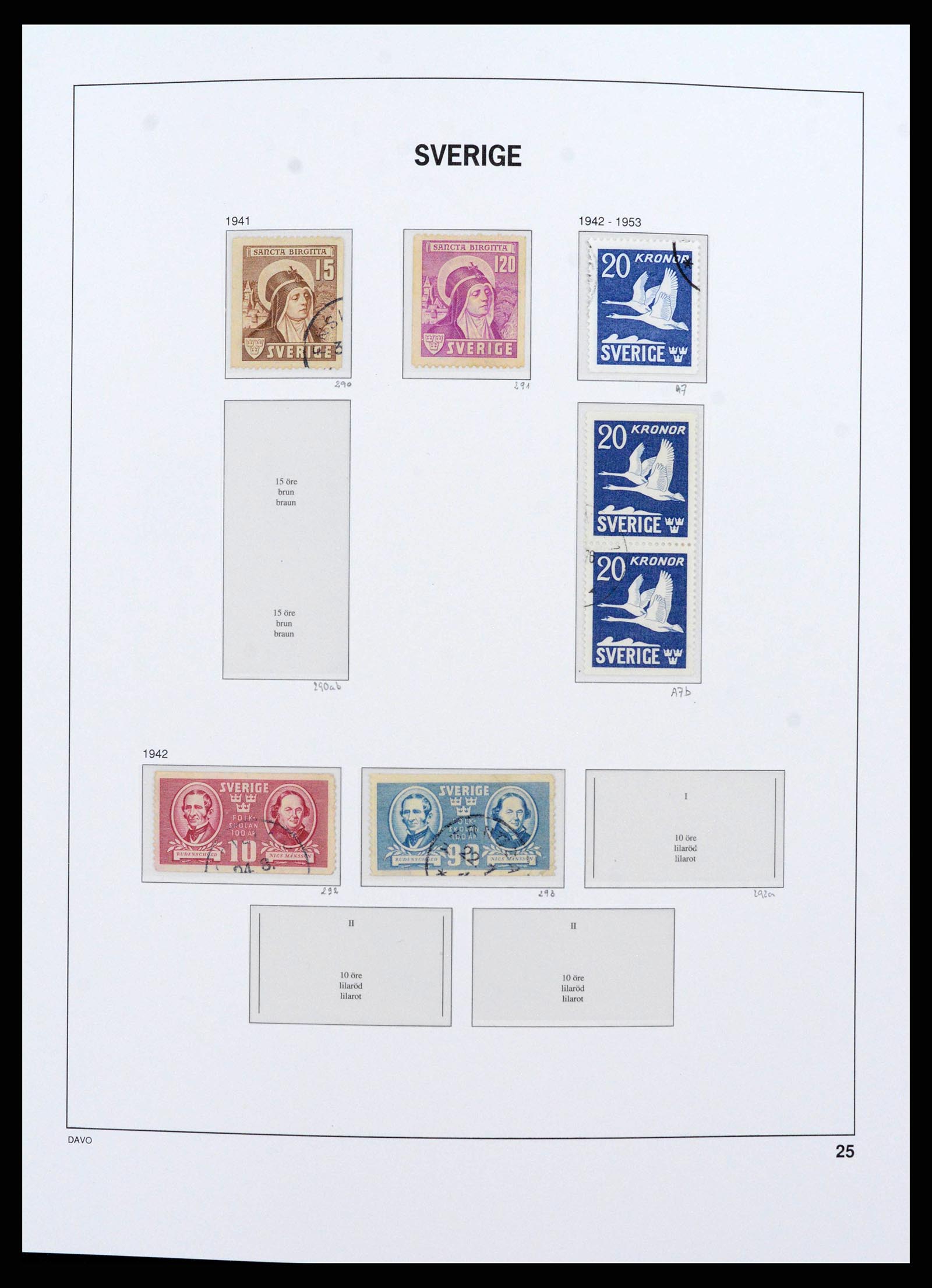 38151 0026 - Postzegelverzameling 38151 Zweden 1855-2016.